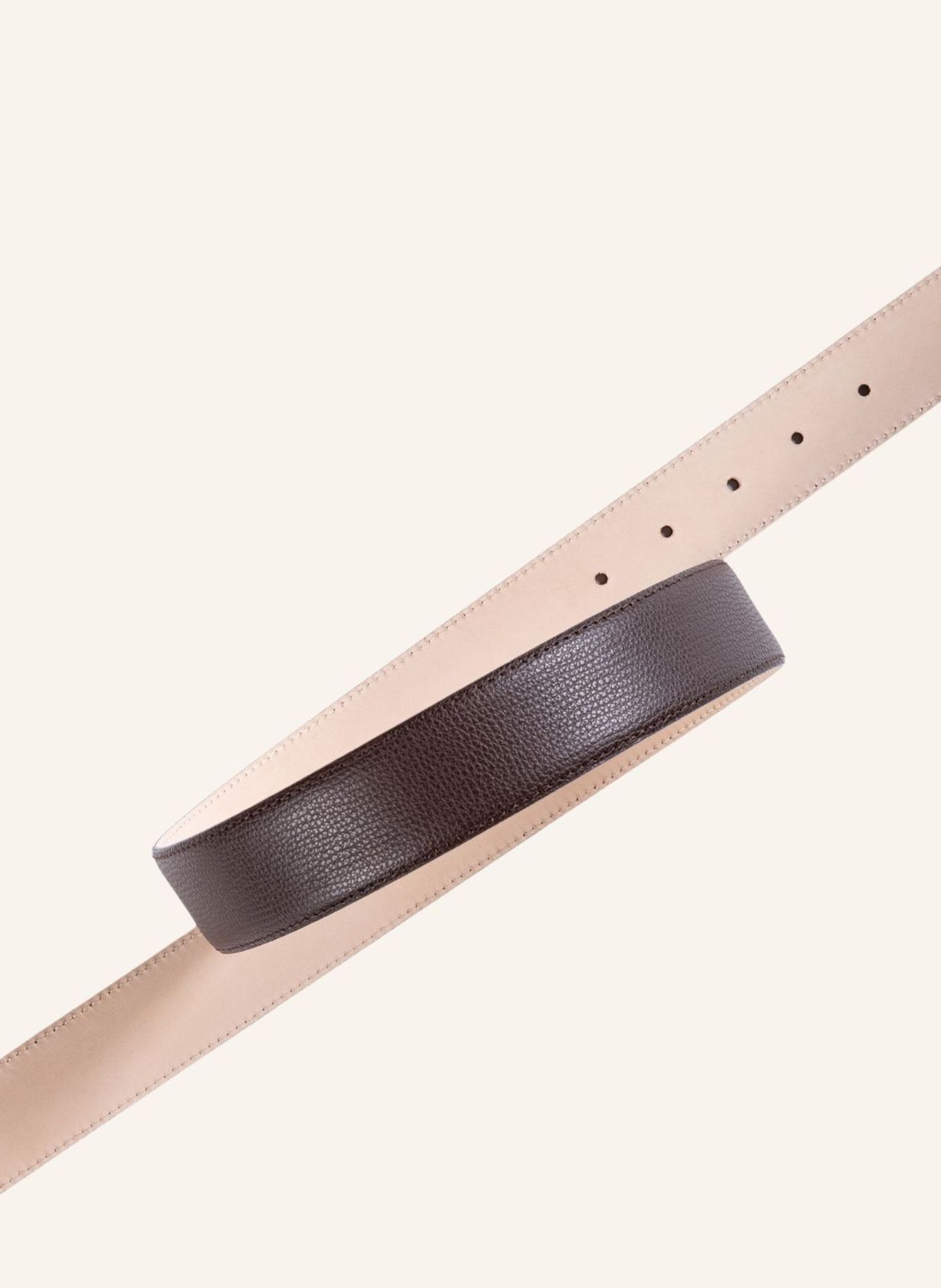ROECKL Ledergürtel LIAM 3,5 CM: DUNKELBRAUN