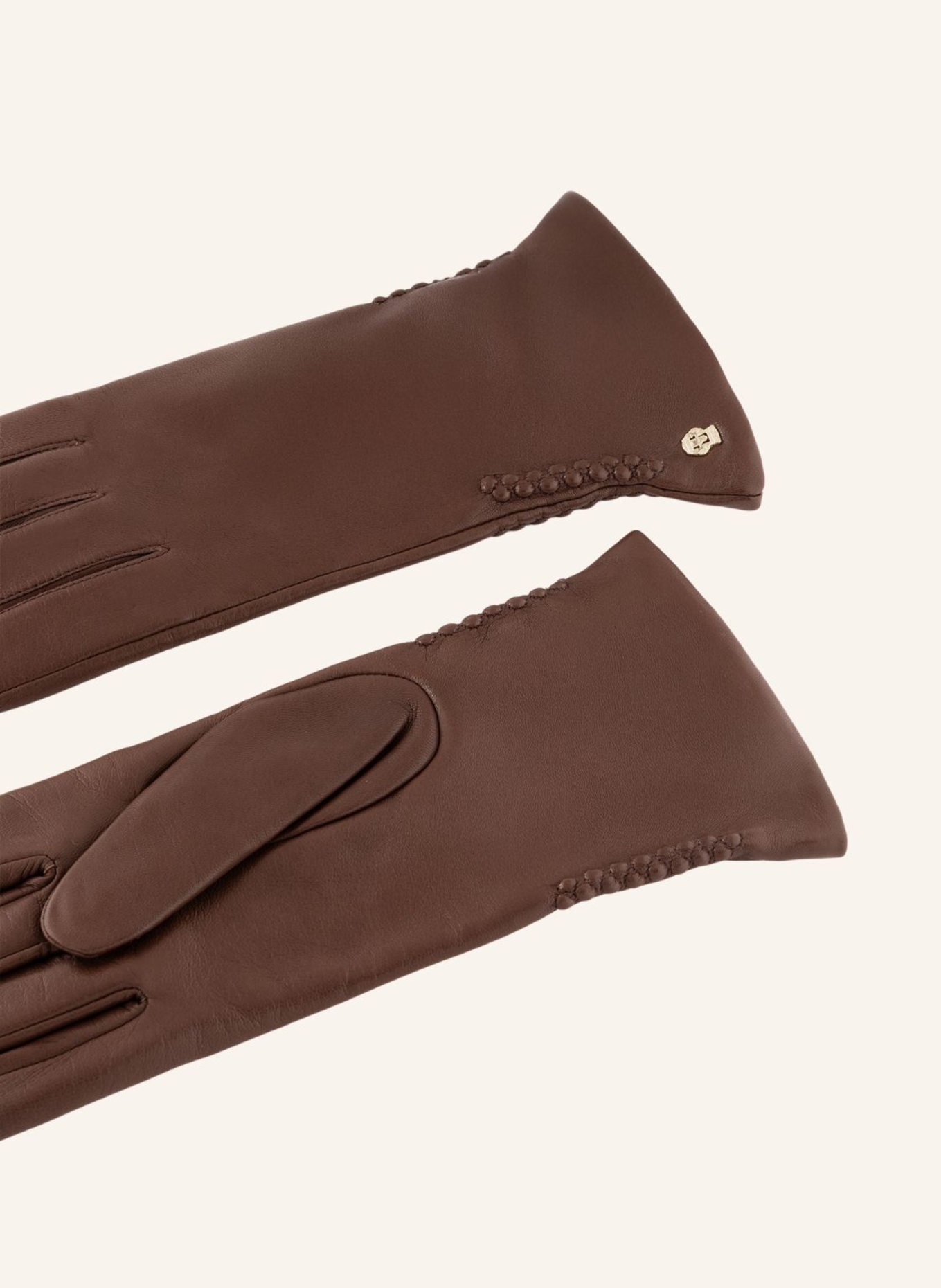 ROECKL Lederhandschuh Mit Kaschmirfutter REGINA: BRAUN