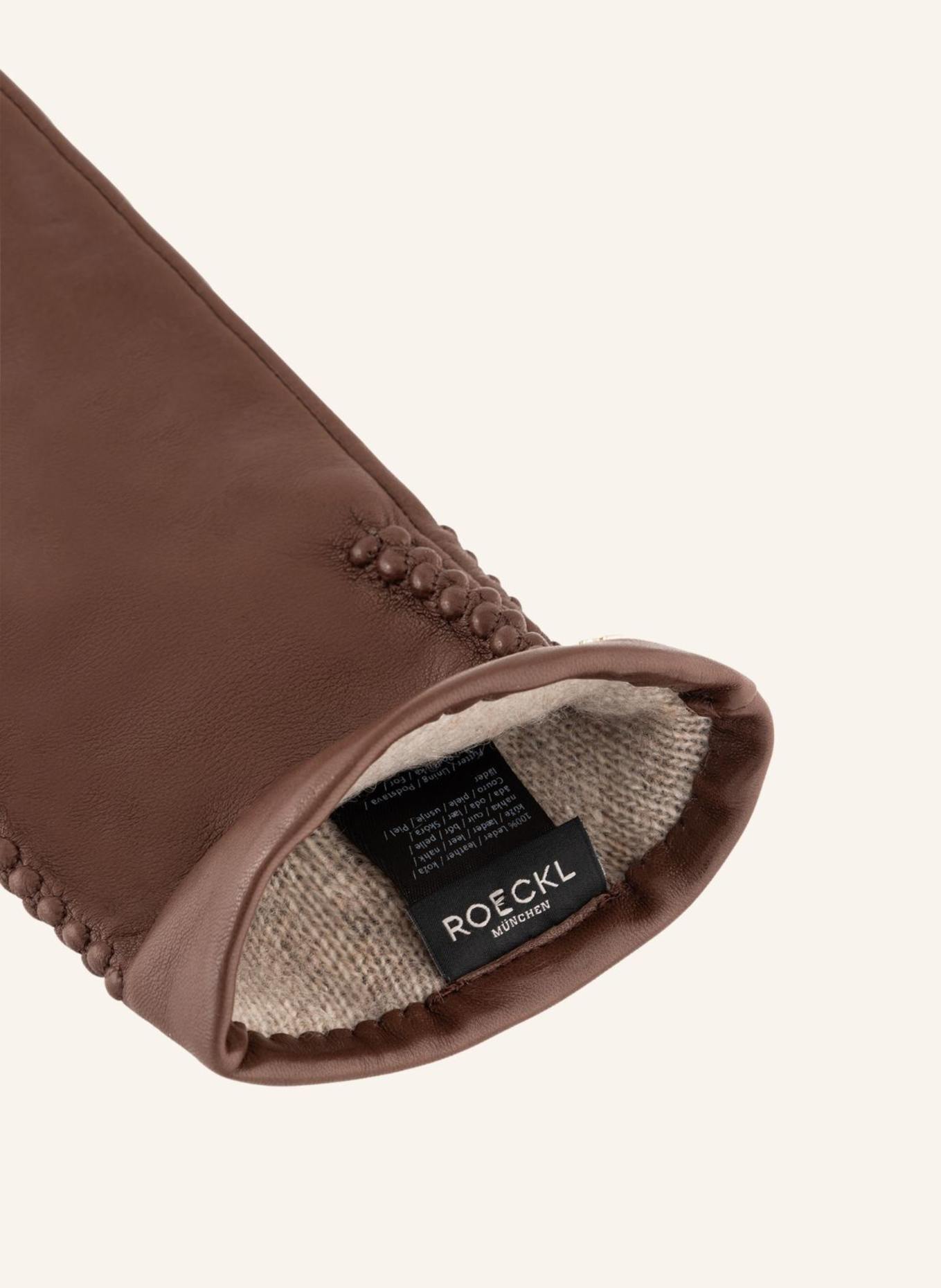 ROECKL Lederhandschuh Mit Kaschmirfutter REGINA: BRAUN