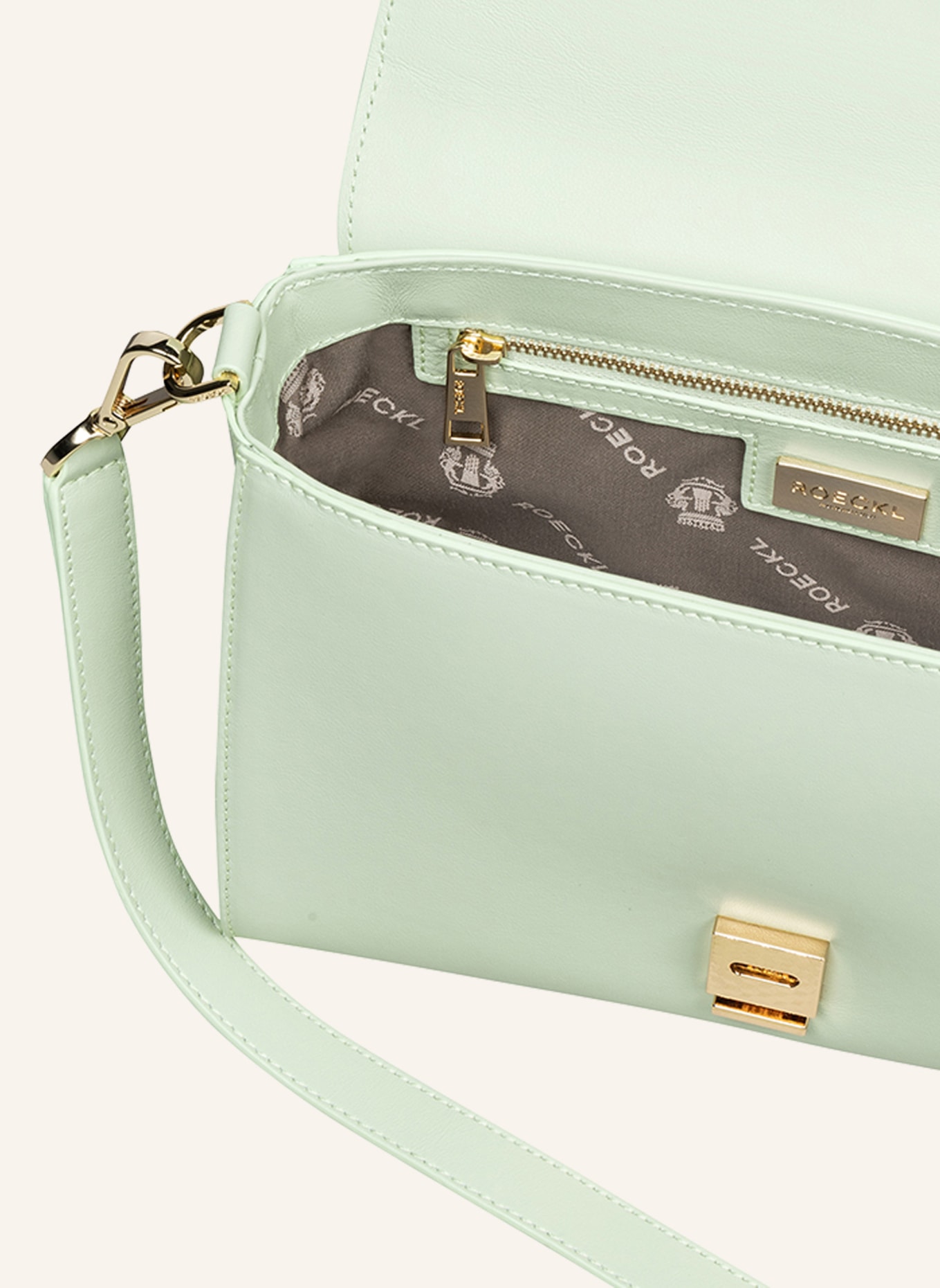 ROECKL Taschen OLIVIA CRAFTED SMALL, Farbe: SAGE GREEN (Bild 3)