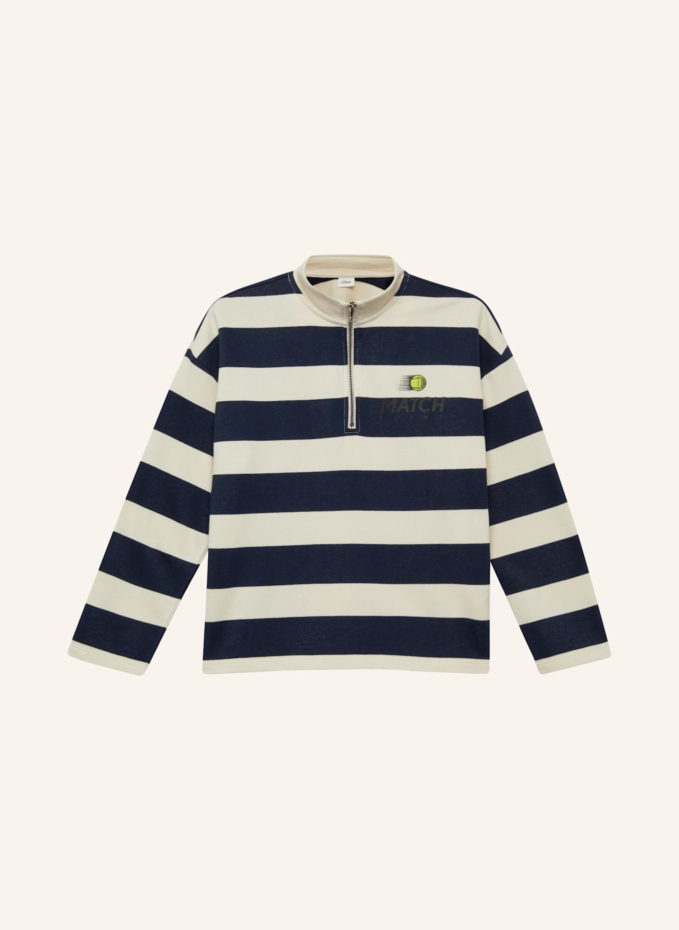 s.Oliver Sweatshirt: BLAU/ CREME