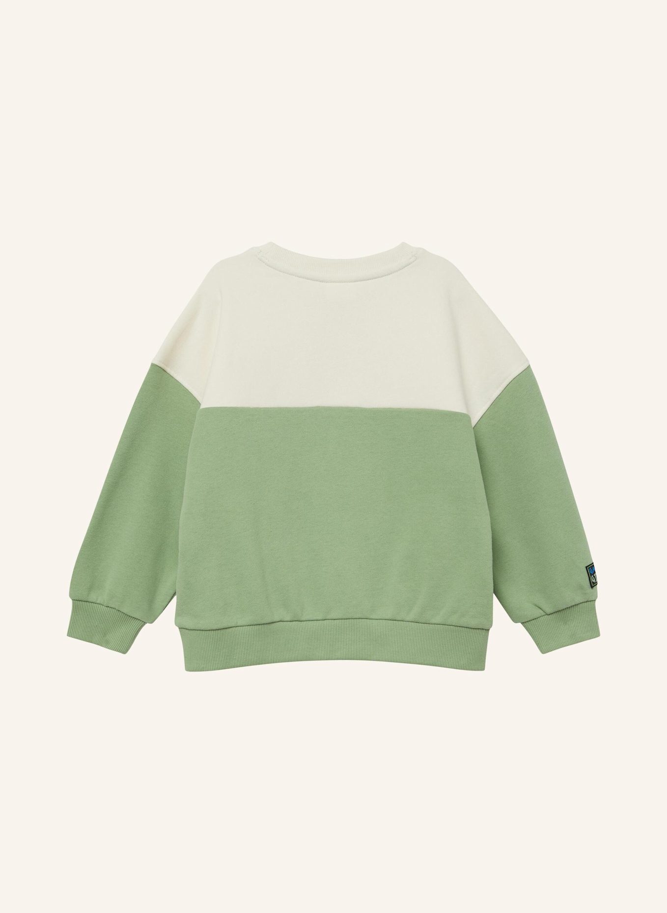 s.Oliver Sweatshirt: GRÜN/ CREME