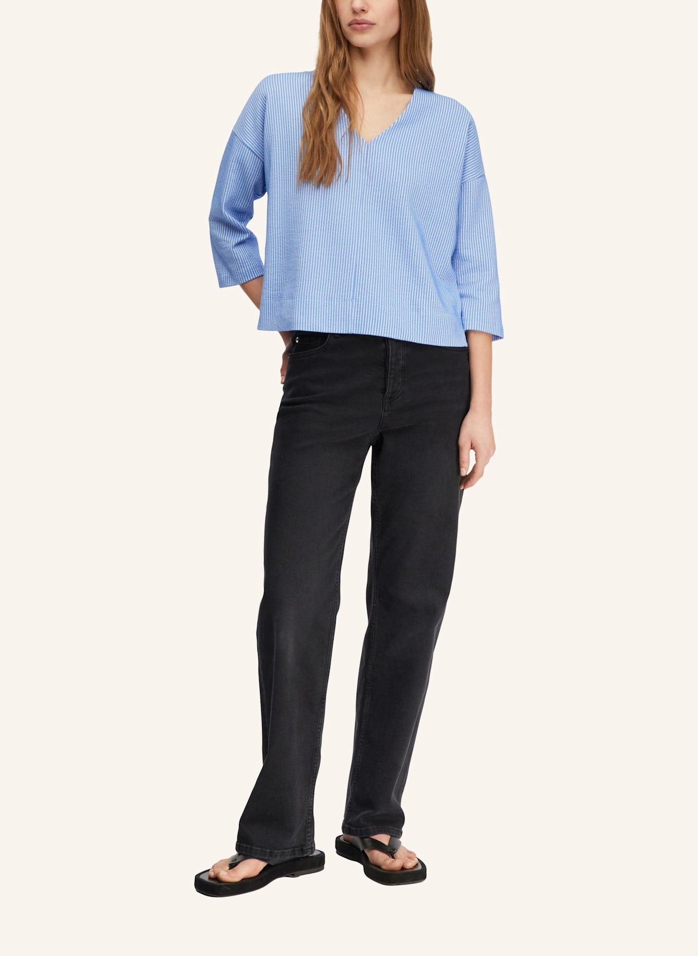 comma Sweatshirt: BLAU