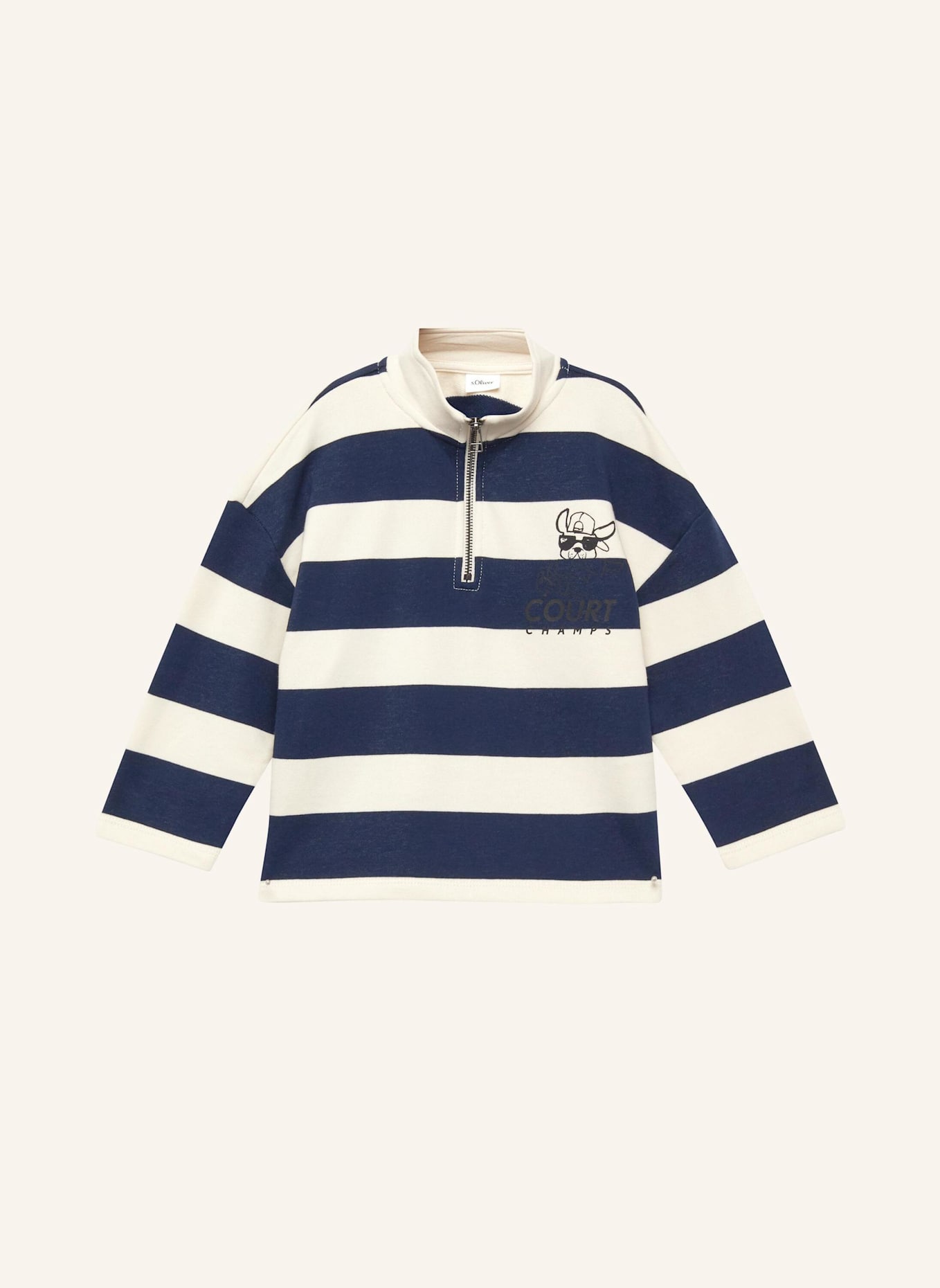 s.Oliver Sweatshirt: BLAU/ CREME