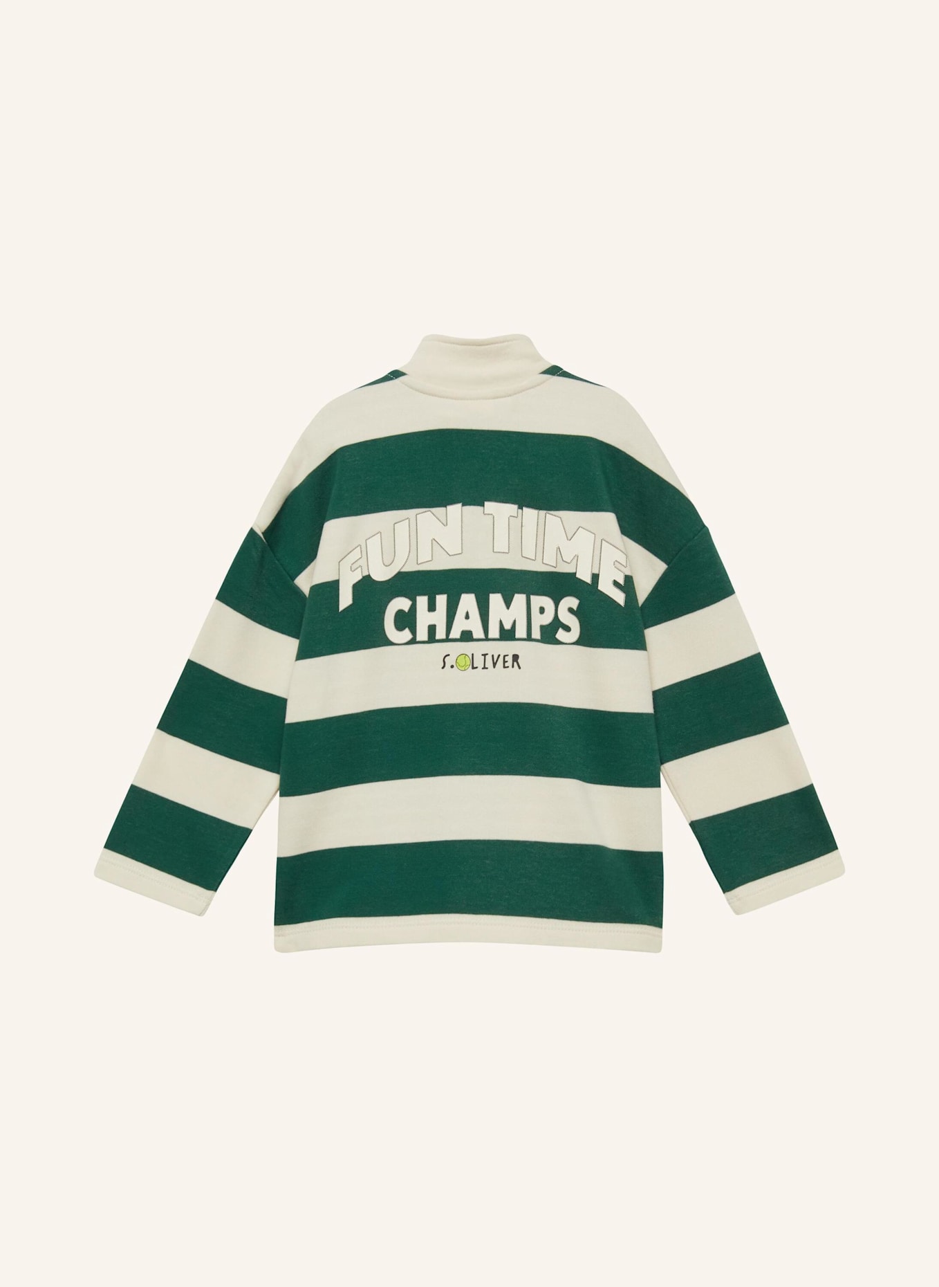 s.Oliver Sweatshirt: CREME/ GRÜN