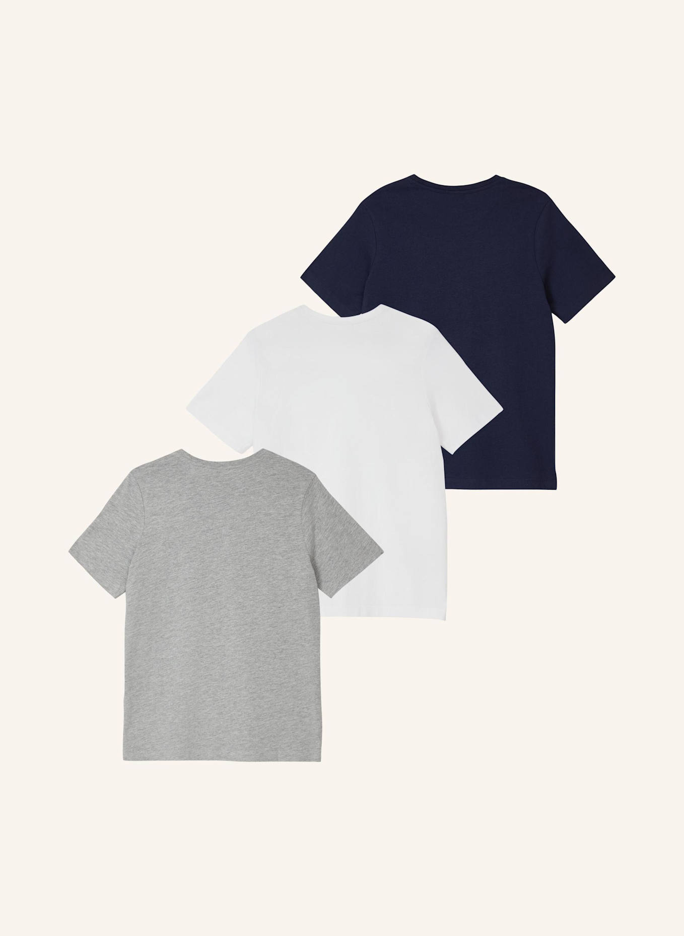 s.Oliver RED 3er-Pack T-Shirts: BLAU/ WEISS/ GRAU