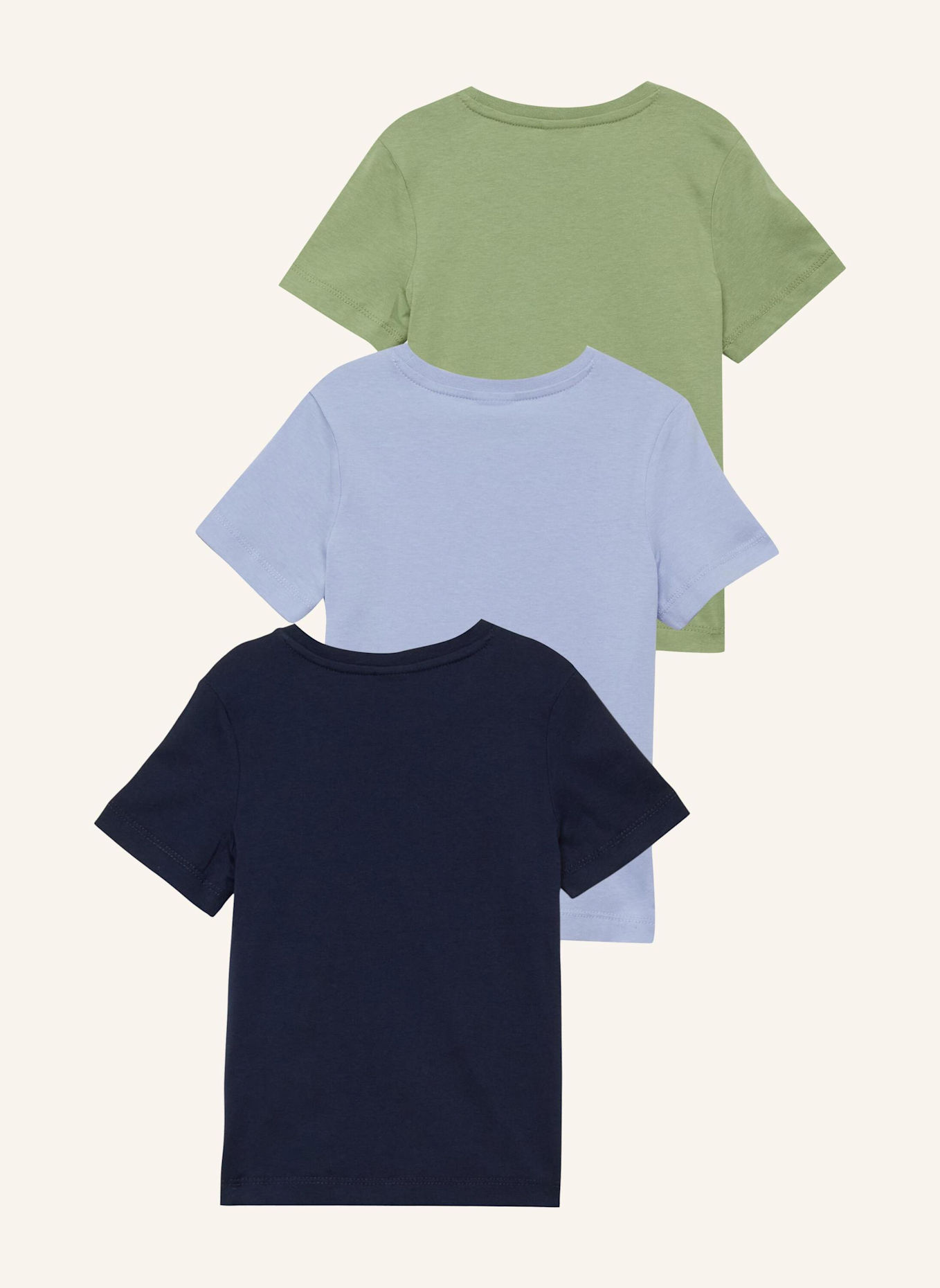 s.Oliver RED 3er-Pack T-Shirts: BLAU/ GRÜN
