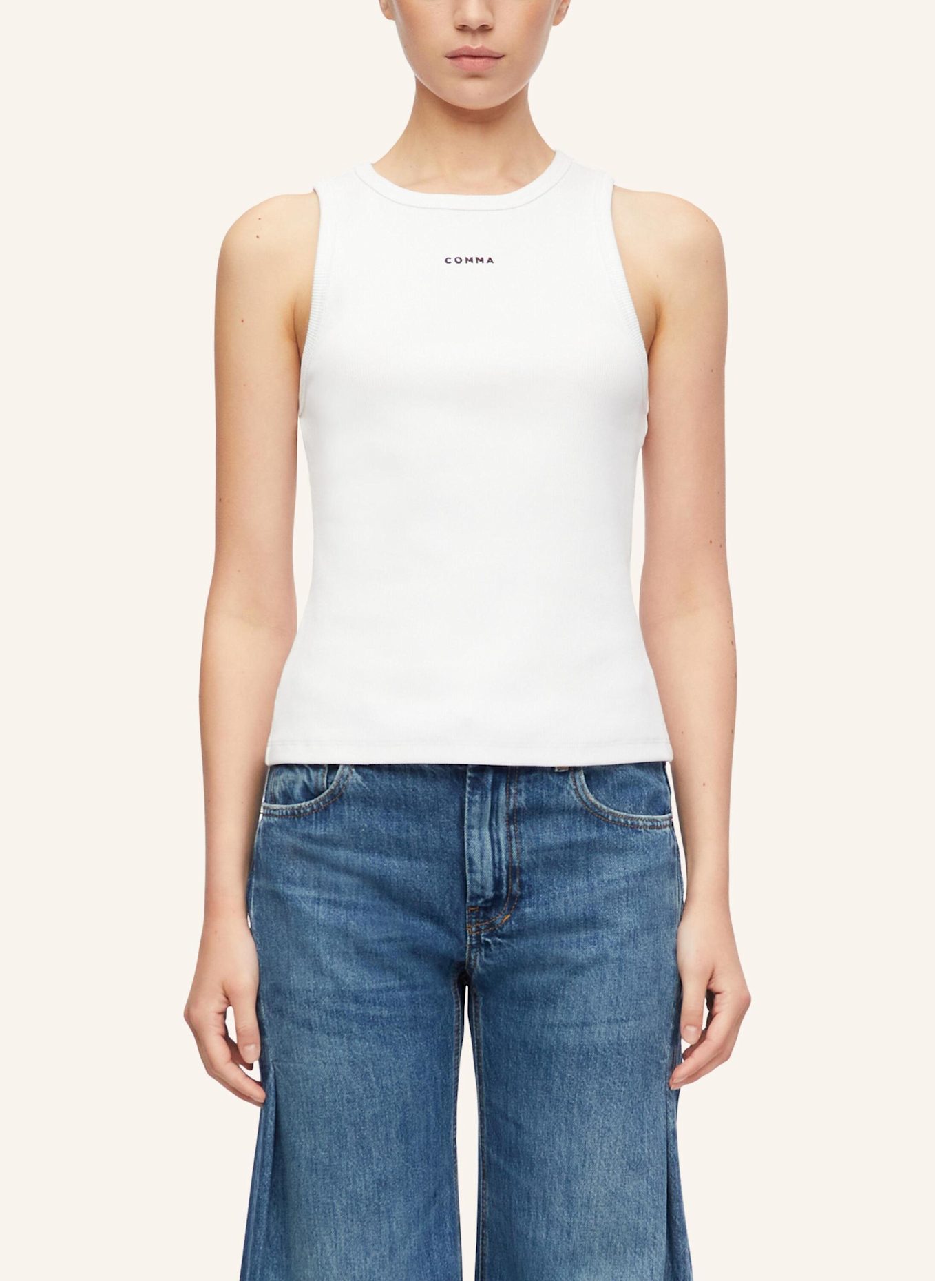 comma T-Shirt: WEISS