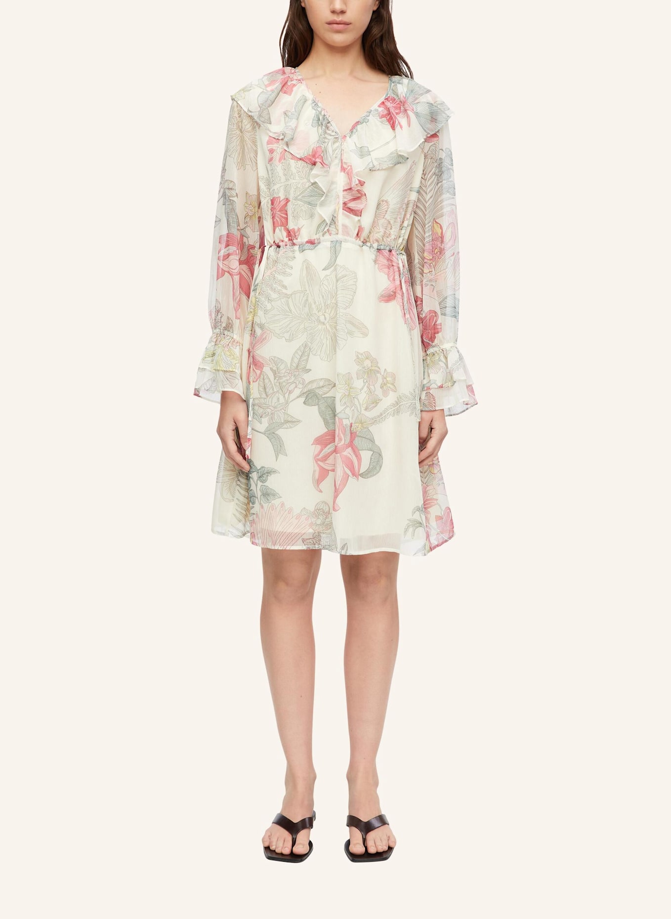 comma Kleid mit Volants