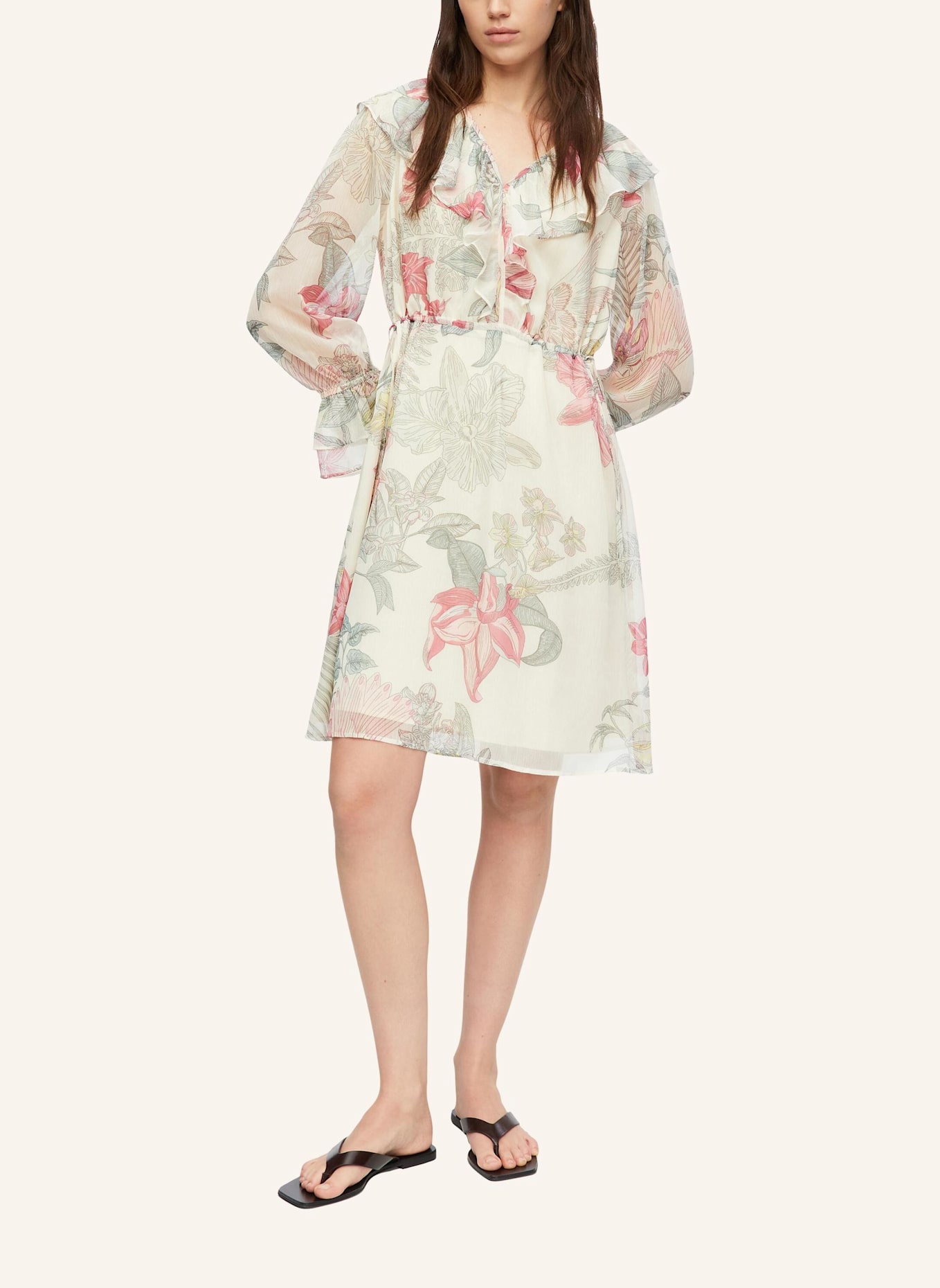 comma Kleid mit Volants