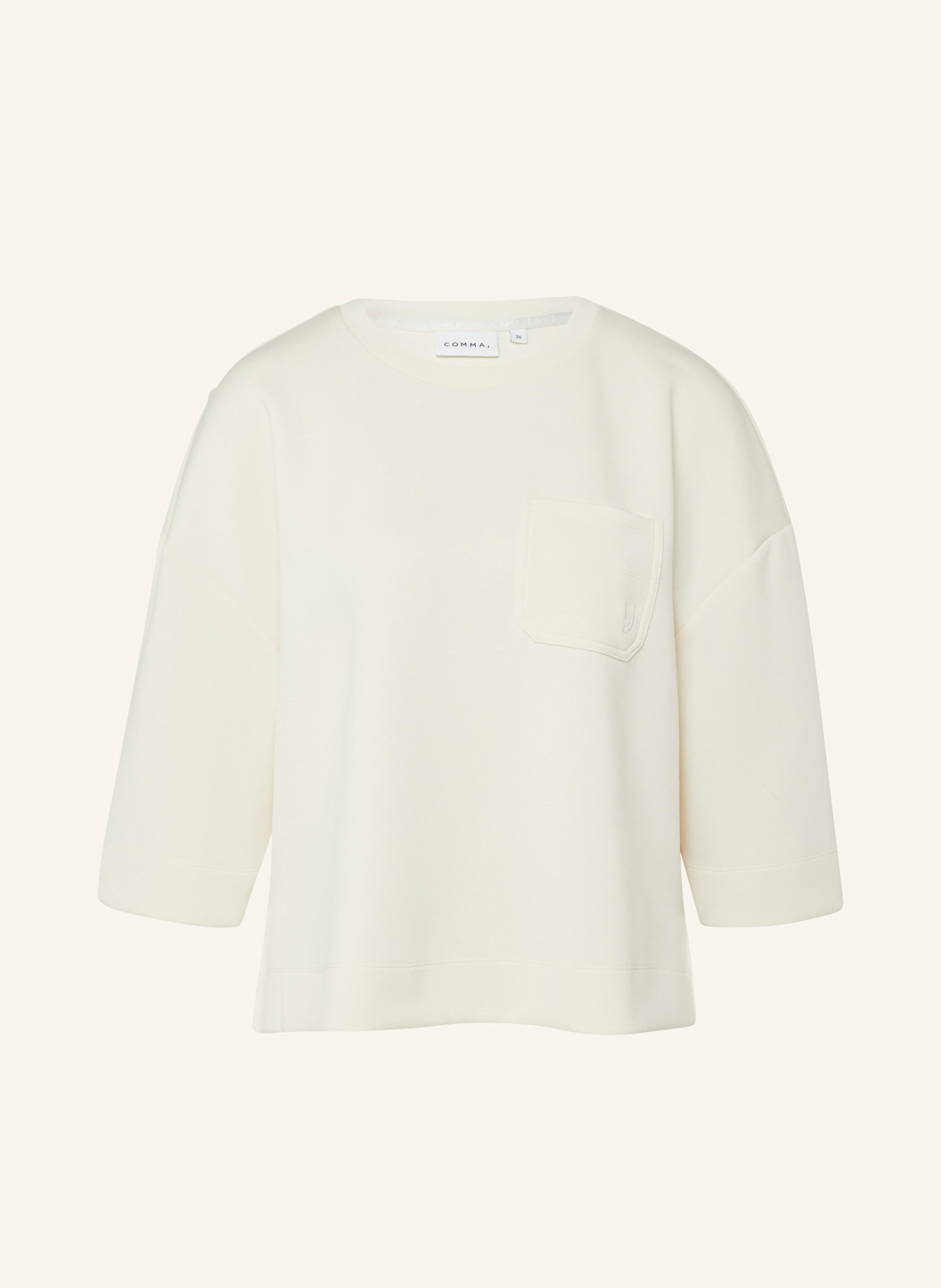 comma Sweatshirt: CREME