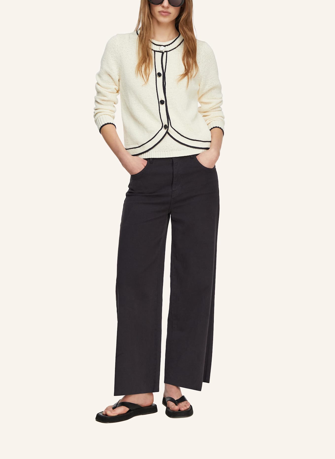 comma Strickjacke: CREME