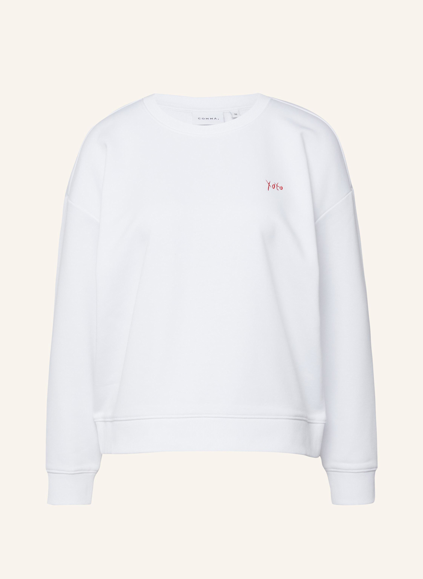 comma Sweatshirt: WEISS