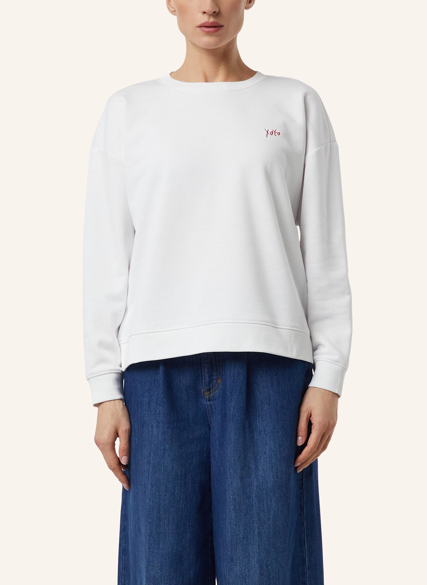 comma Sweatshirt: WEISS