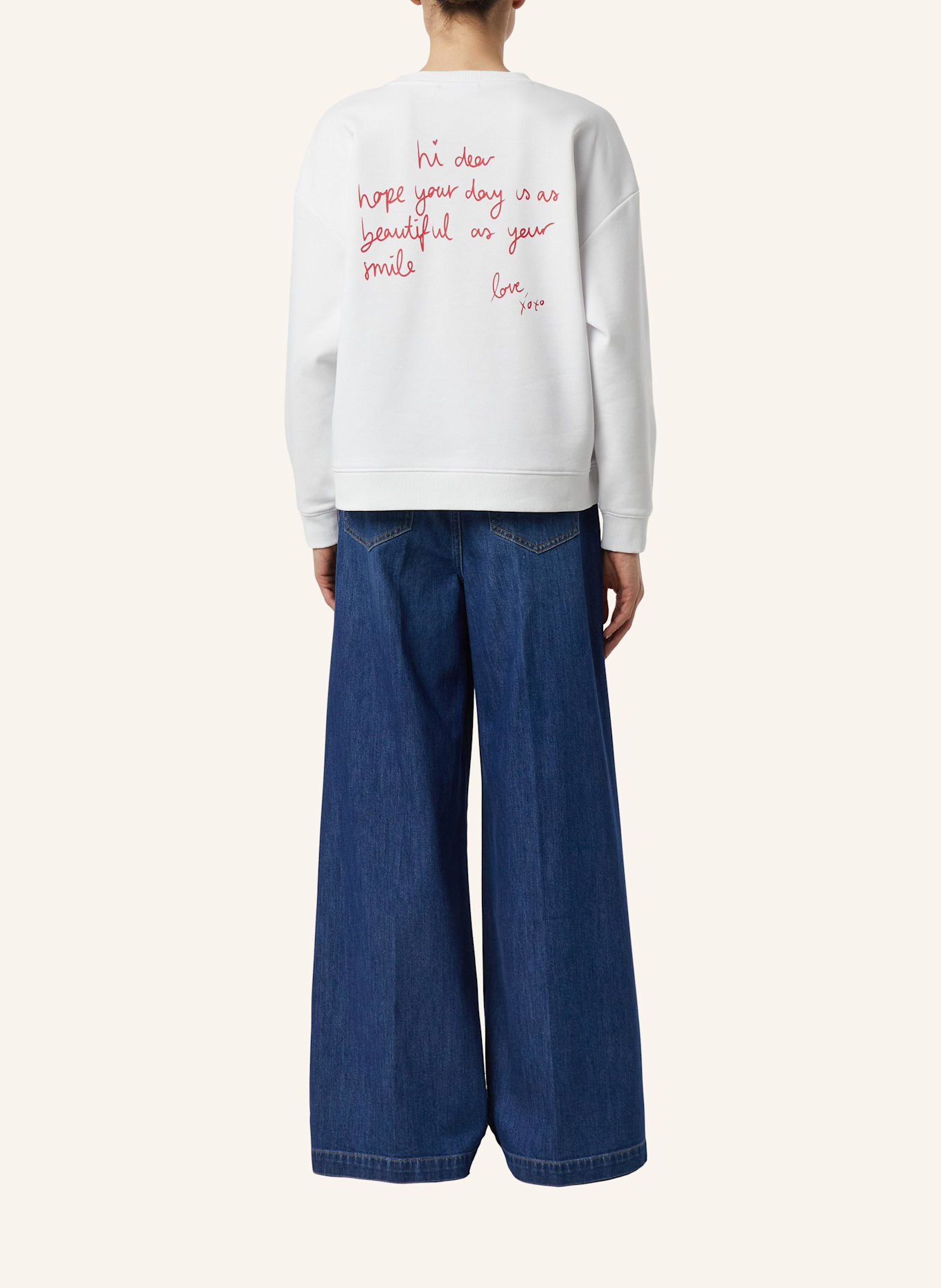 comma Sweatshirt: WEISS