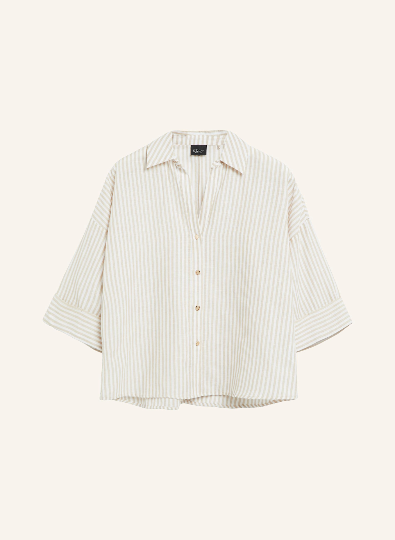 s.Oliver Bluse: BEIGE/ WEISS