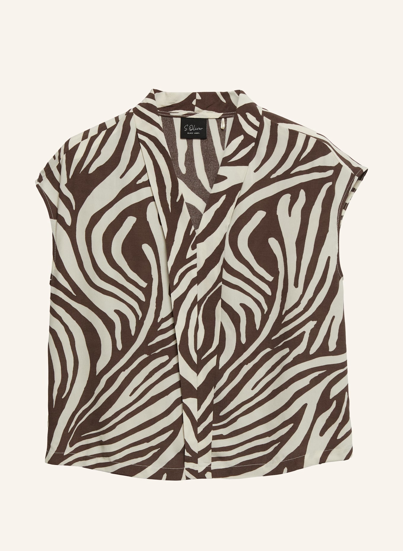 s.Oliver Bluse: CREME/ BRAUN
