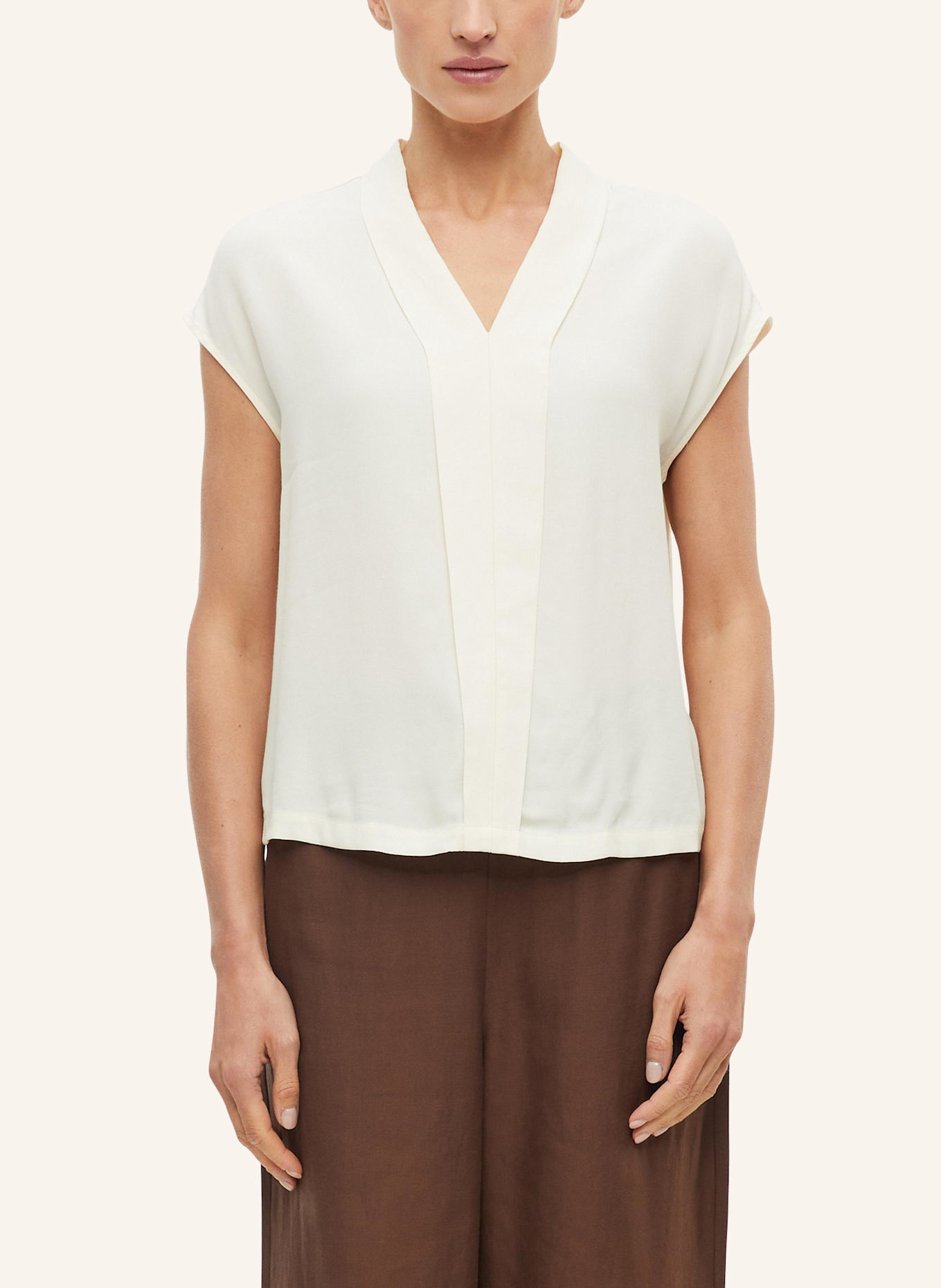s.Oliver Bluse: CREME/ BRAUN