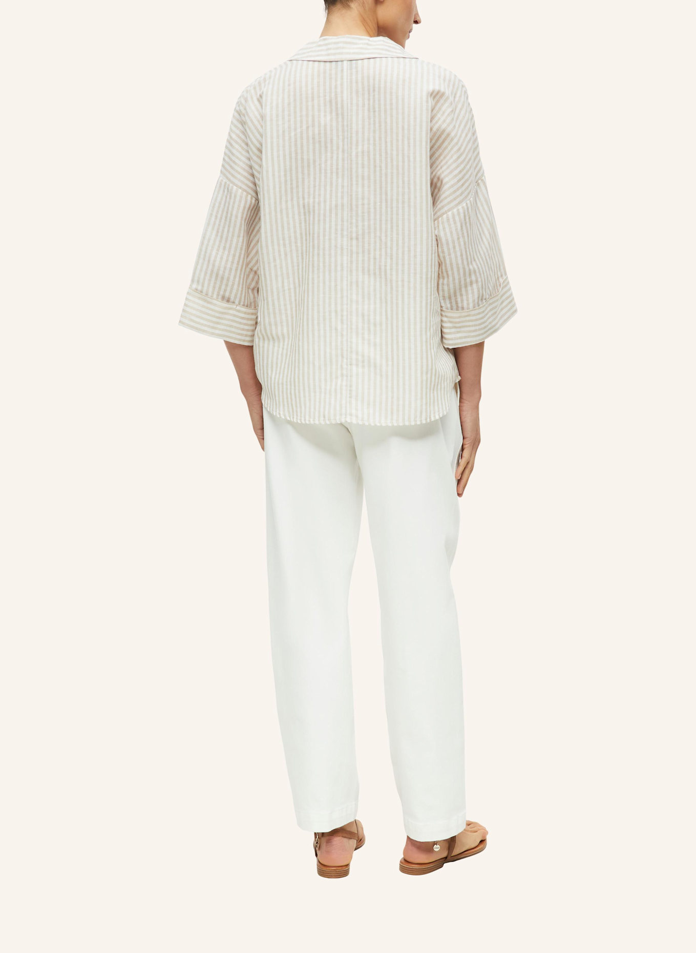 s.Oliver Bluse: BEIGE/ WEISS
