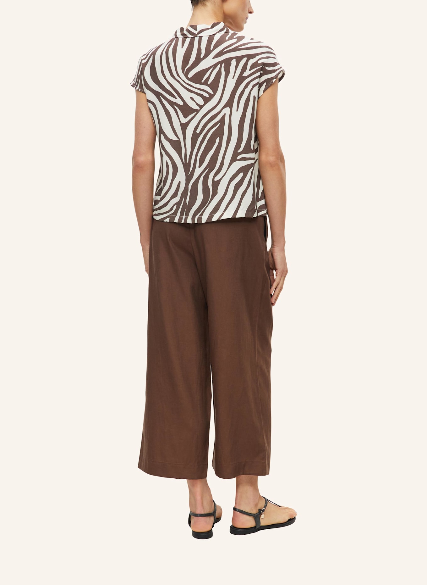 s.Oliver Bluse: CREME/ BRAUN