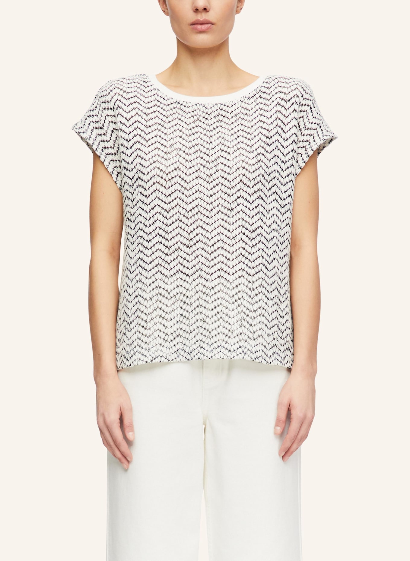 comma Sweatshirt: SCHWARZ/ CREME