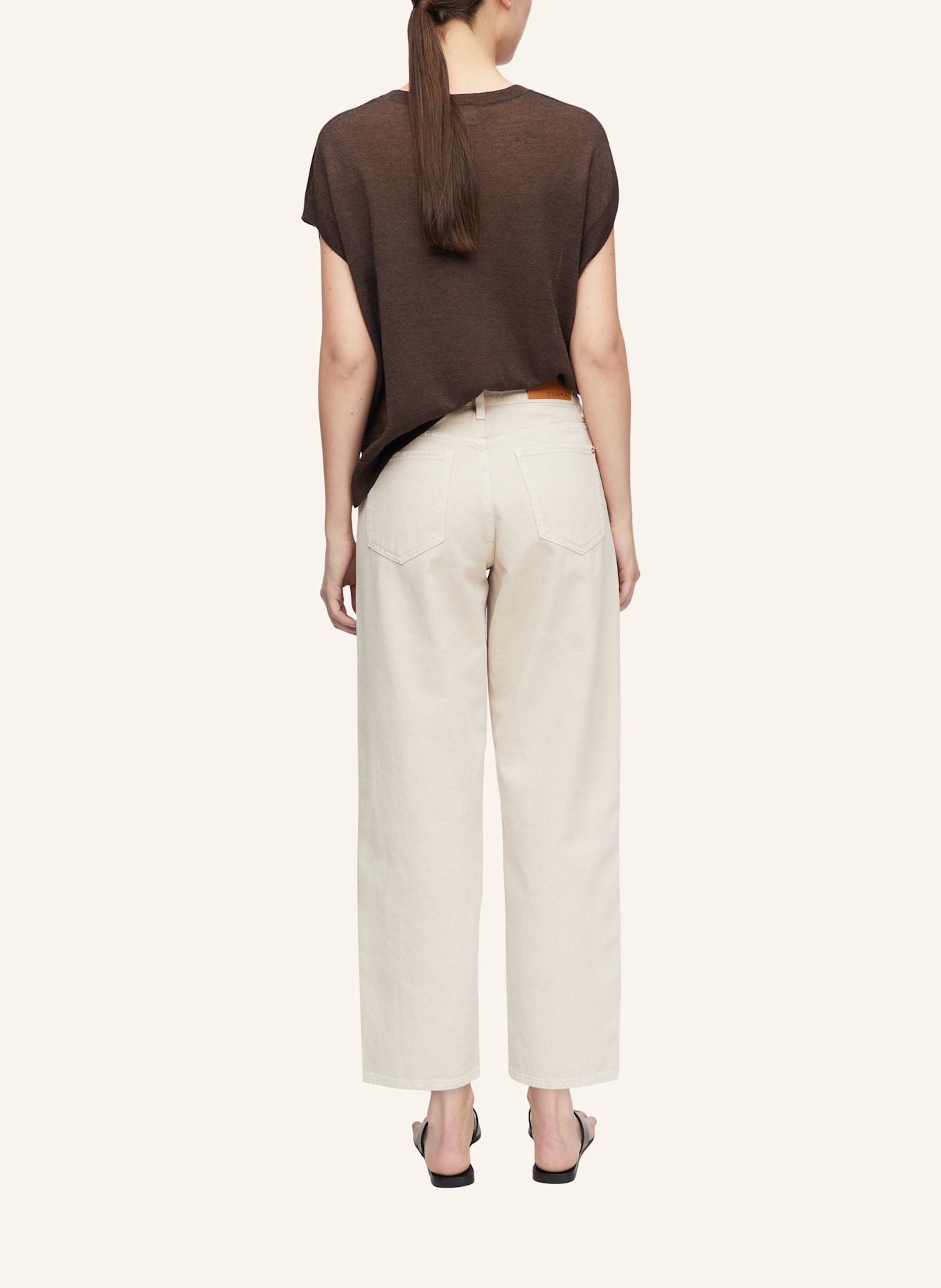 comma Jeans-Hose: BEIGE