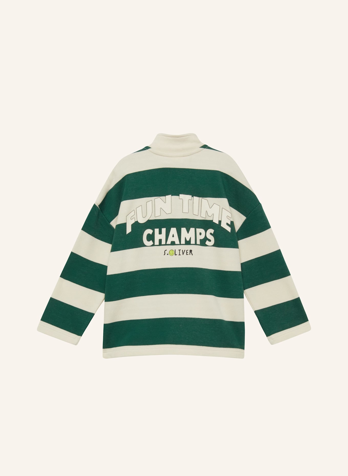 s.Oliver Sweatshirt: CREME/ GRÜN