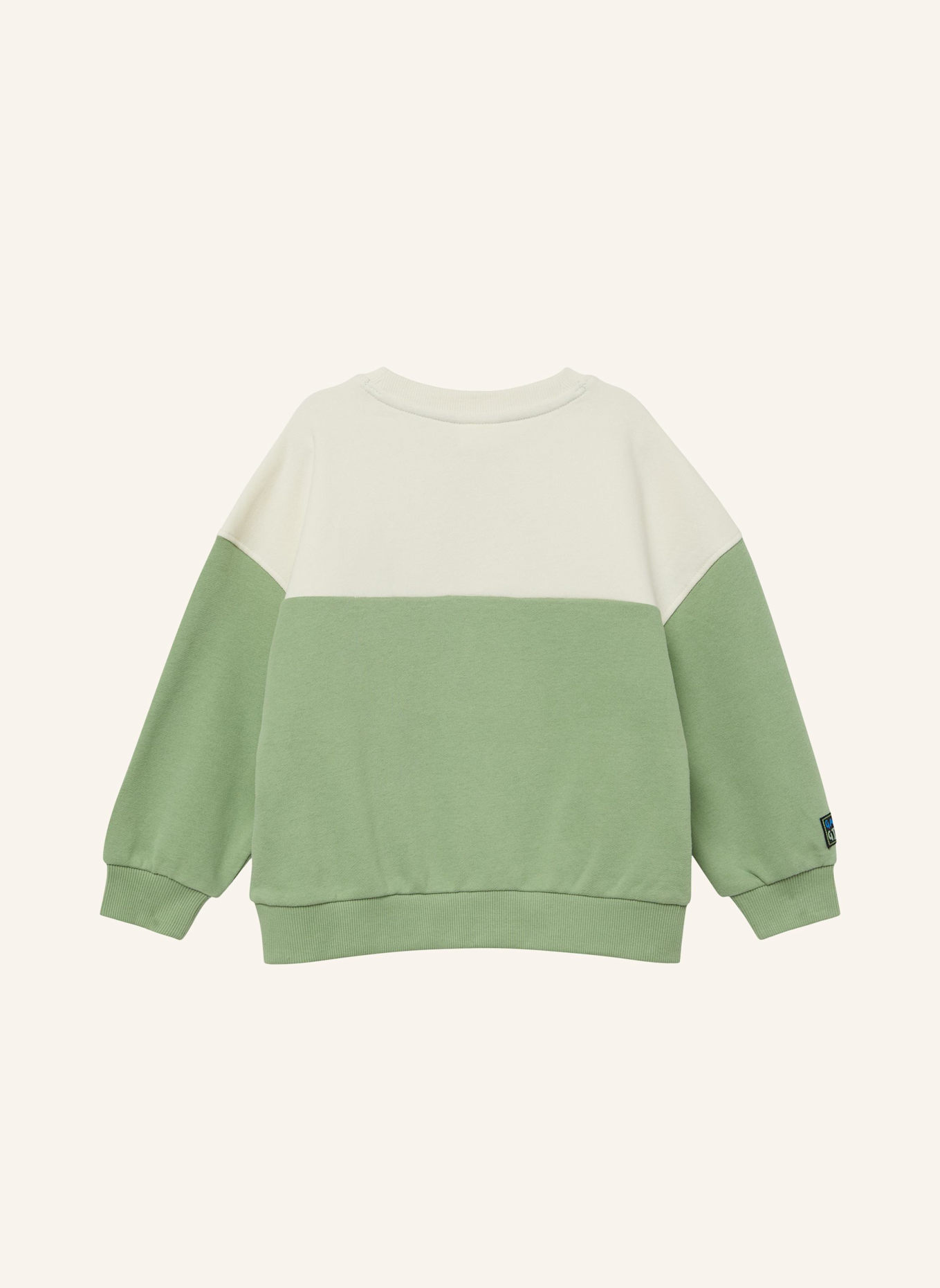 s.Oliver Sweatshirt: GRÜN/ CREME
