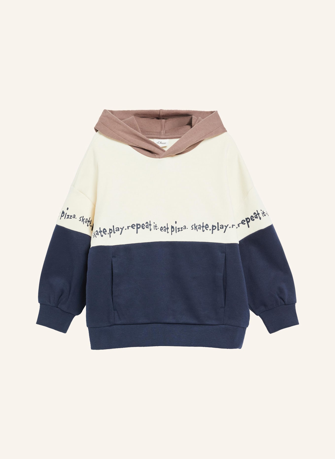 s.Oliver Sweatshirt: BLAU/ CREME