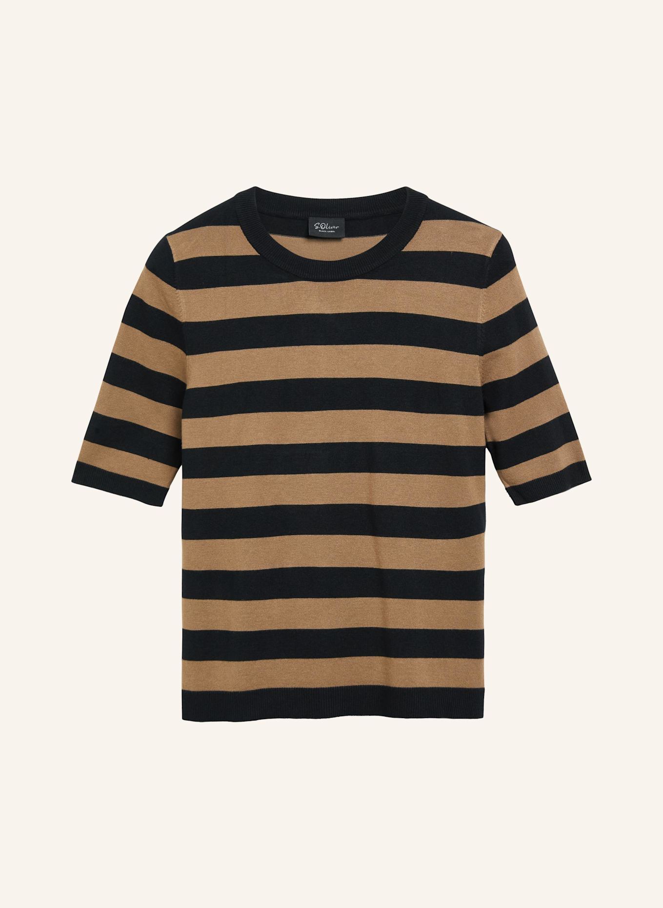 s.Oliver BLACK LABEL Strickpullover: BRAUN/ SCHWARZ