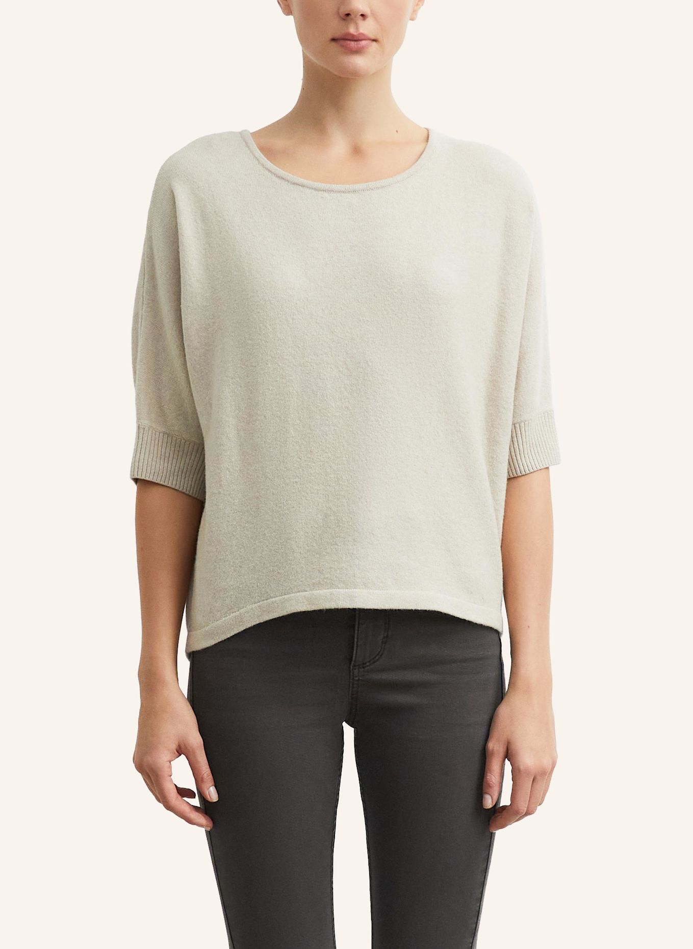 COMMA Pullover mit 3/4-Arm: BEIGE