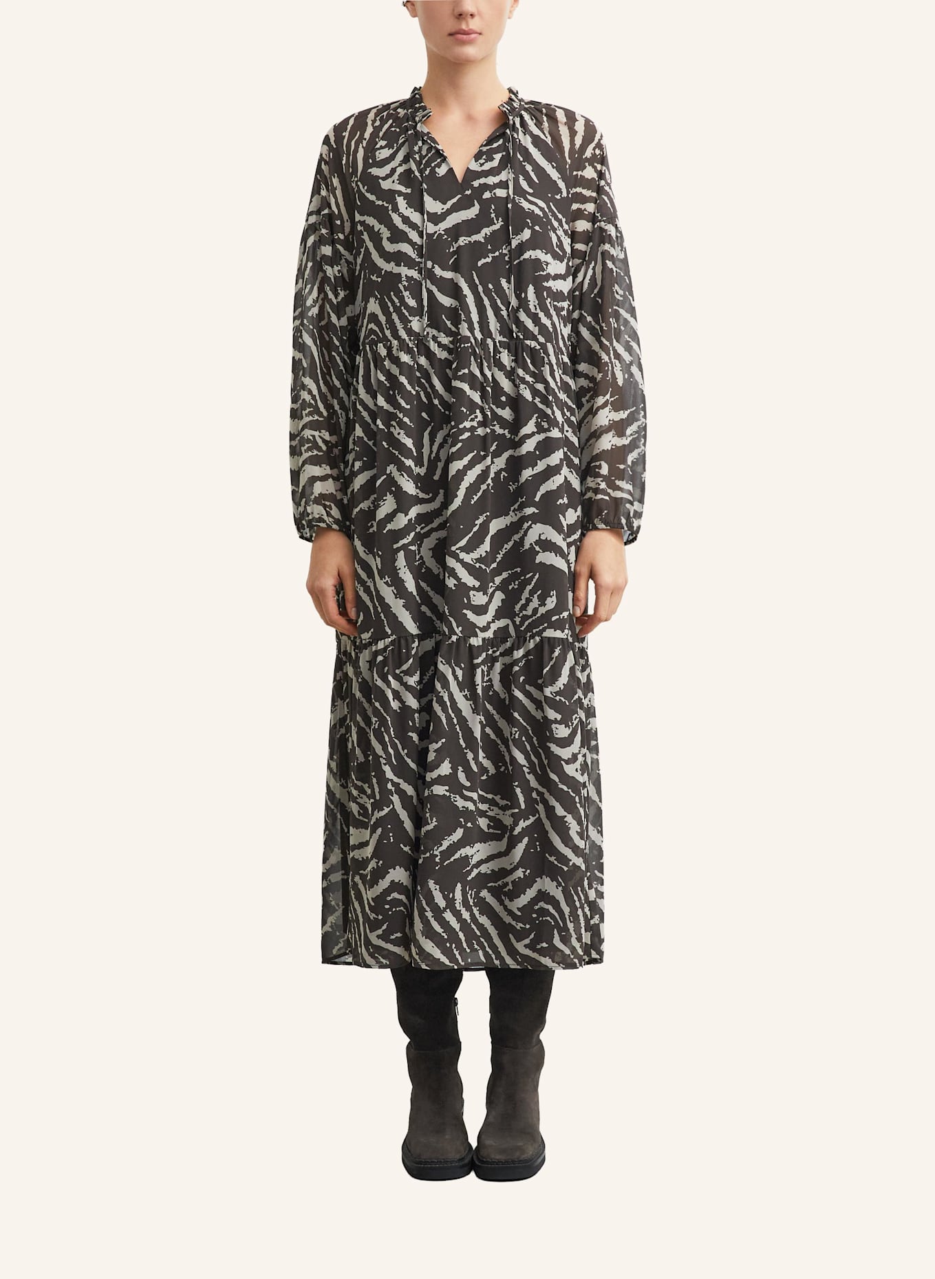 comma Kleid: BRAUN