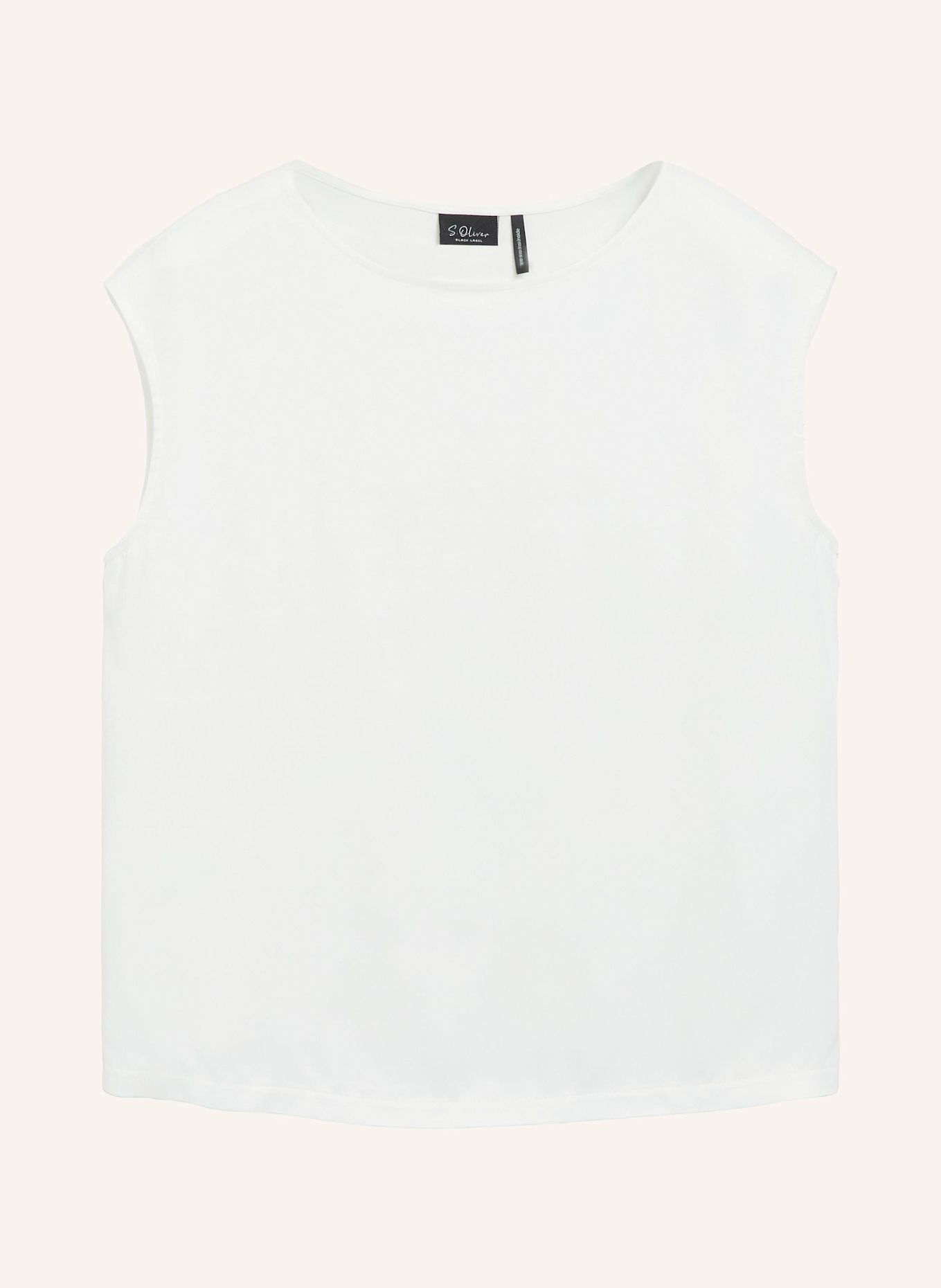 s.Oliver BLACK LABEL Blusentop im Materialmix: WEISS