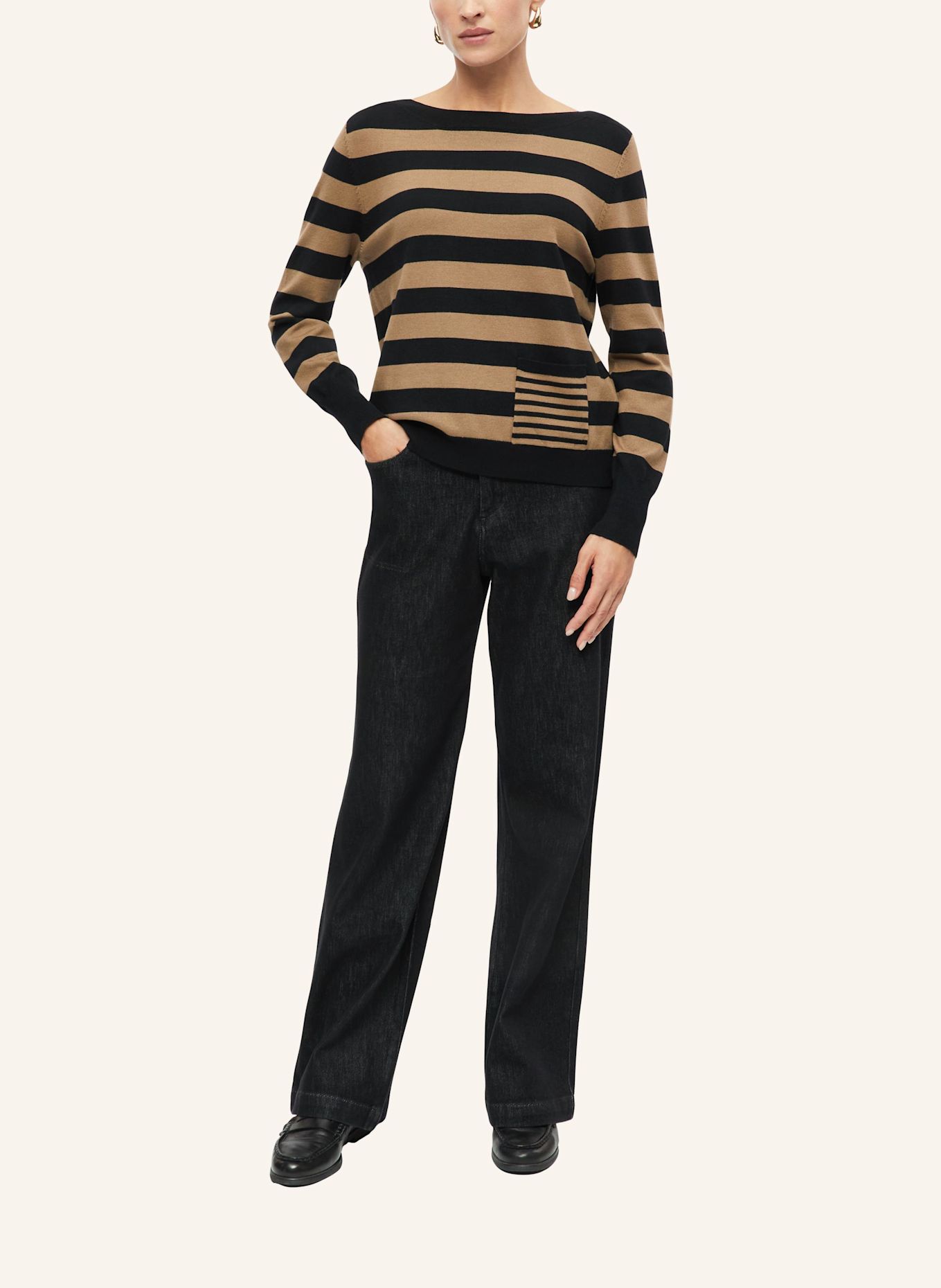 s.Oliver Strickpullover: BRAUN / SCHWARZ