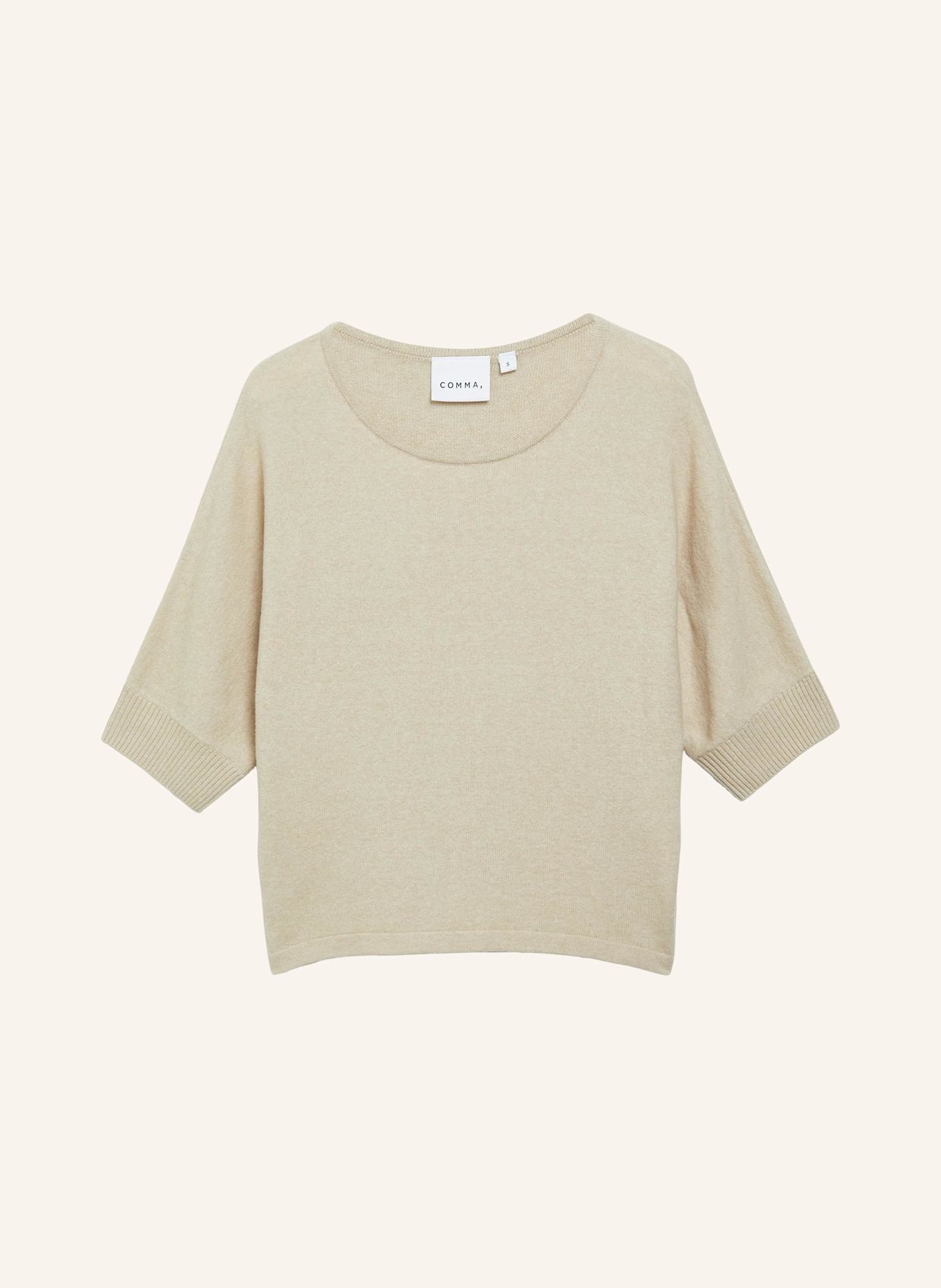 COMMA Pullover mit 3/4-Arm: BEIGE