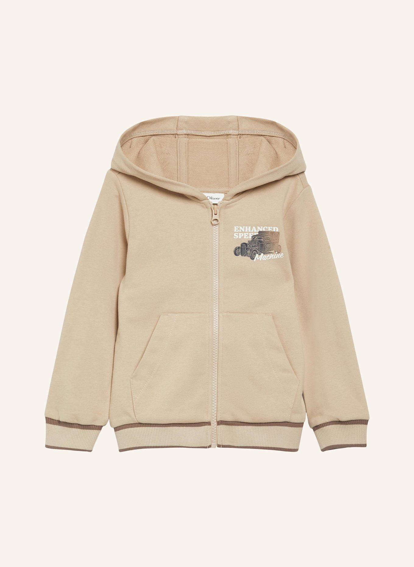 s.Oliver Sweatshirt Jacke: BRAUN