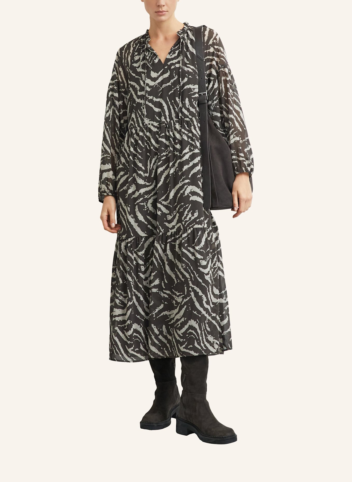 comma Kleid: BRAUN
