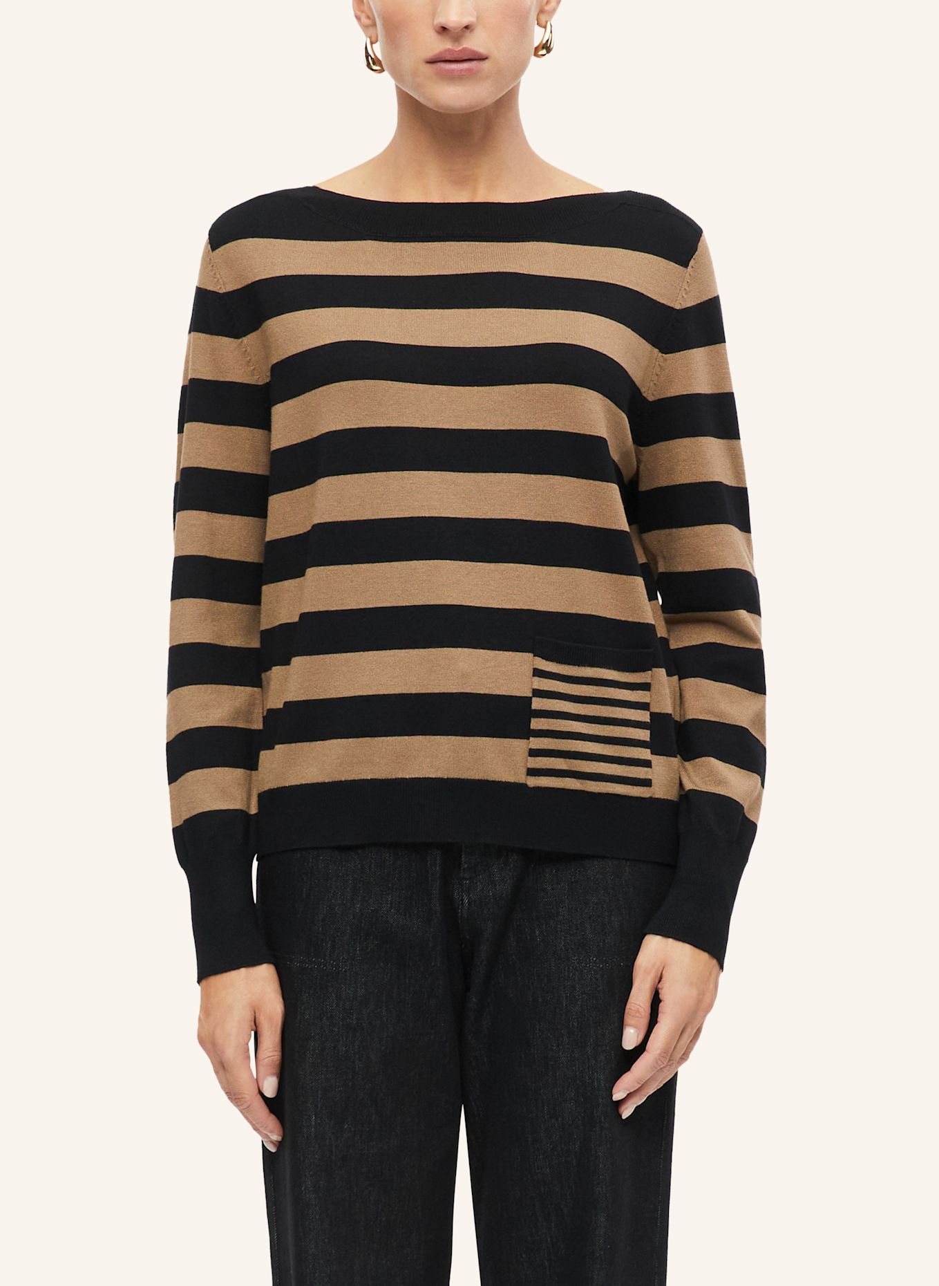 s.Oliver Strickpullover: BRAUN / SCHWARZ
