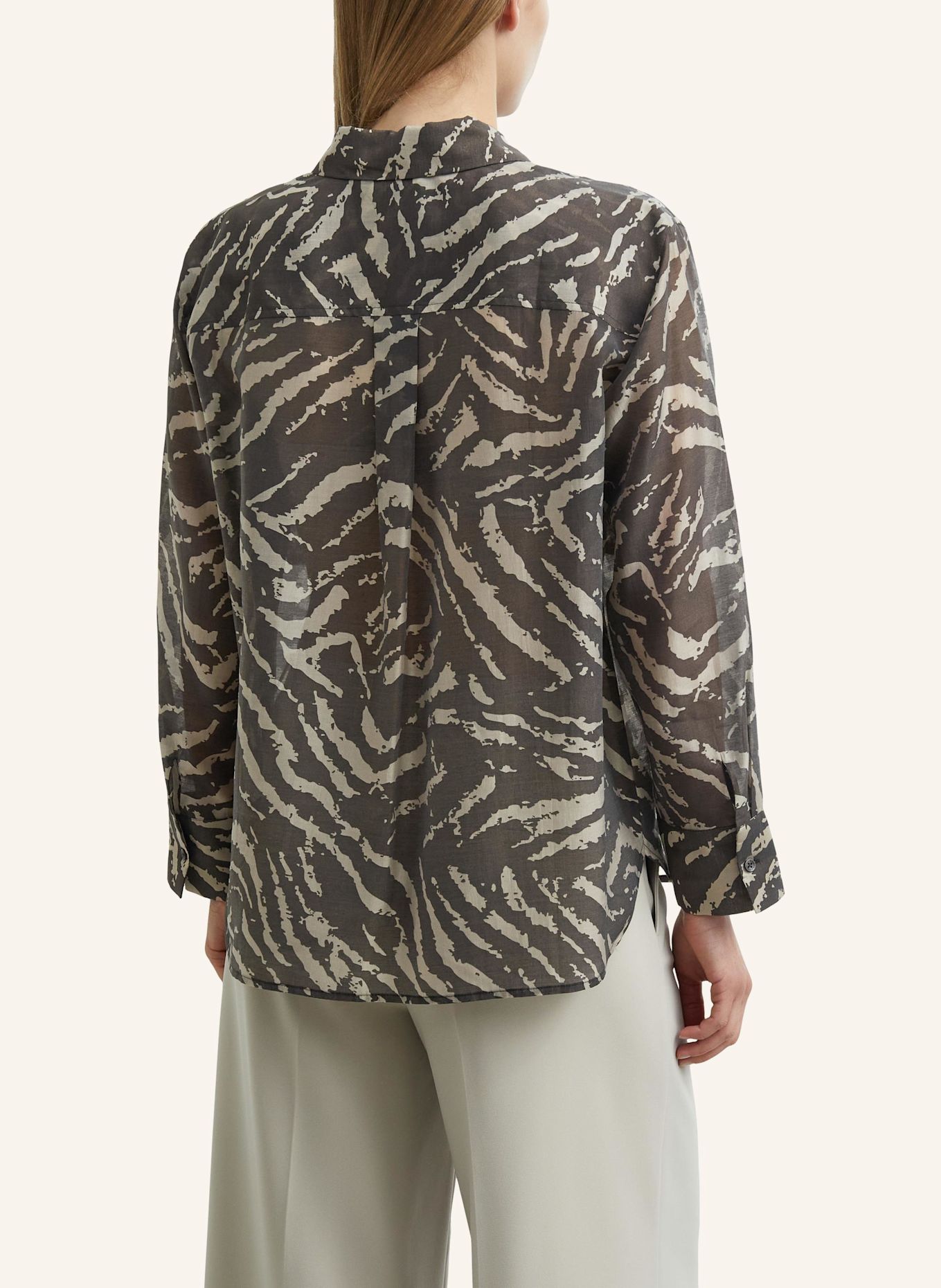 COMMA Bluse: BRAUN / BEIGE