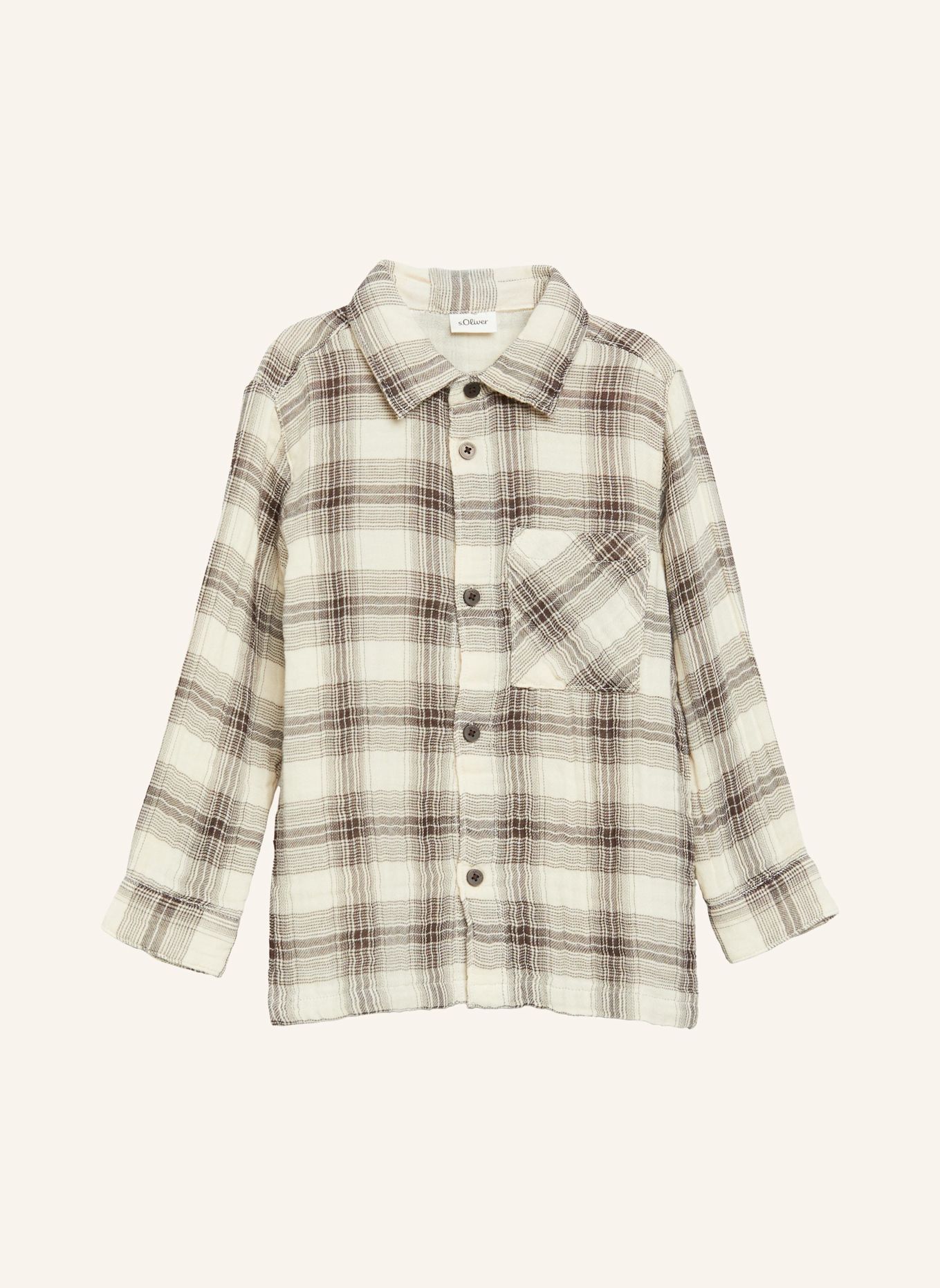 s.Oliver Hemd: CREME / BEIGE