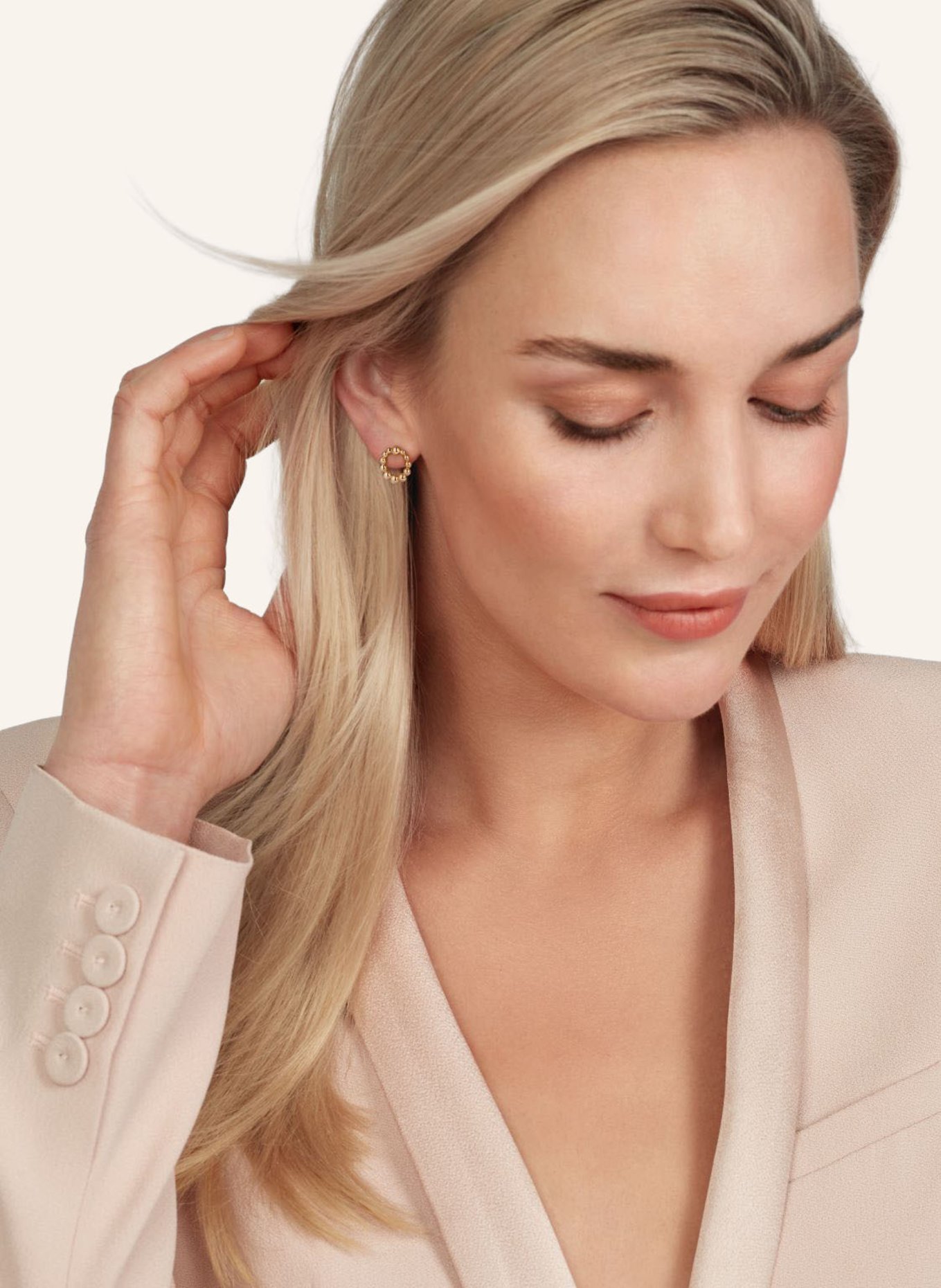 WEMPE BY KIM Ohrring BLU XS: ROSÉGOLD