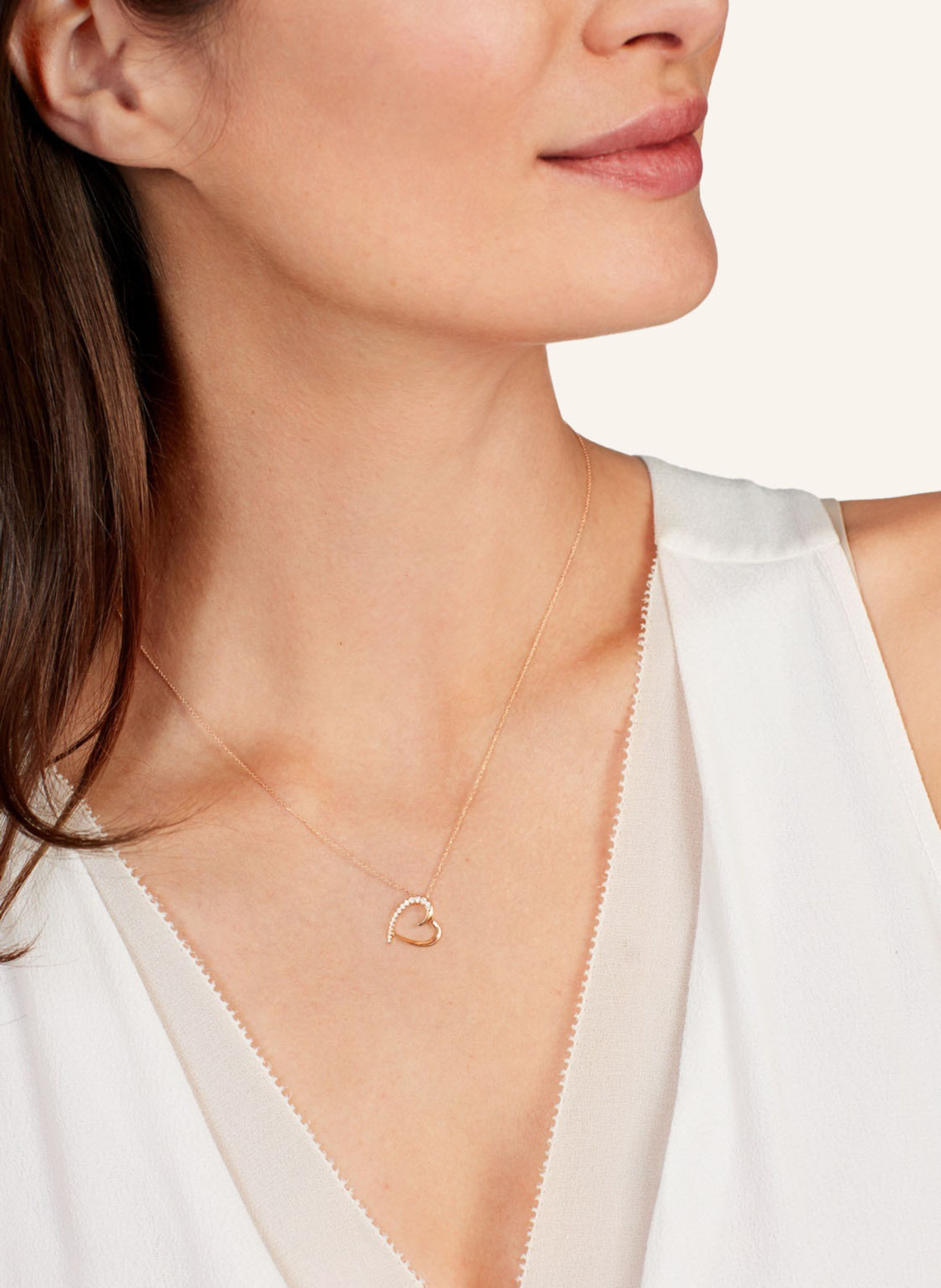 WEMPE Fine Jewelry Anhänger MINIMALISM HEART: ROSÉGOLD