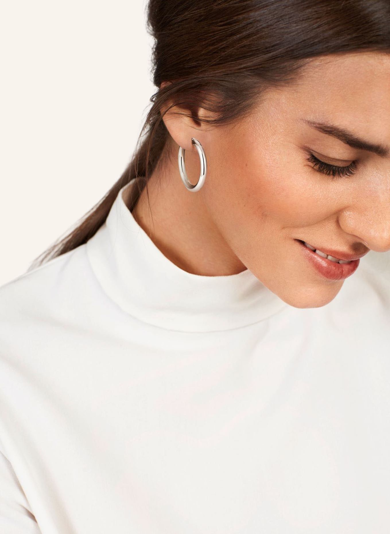 WEMPE Fine Jewelry Creole BASICS: WEISSGOLD