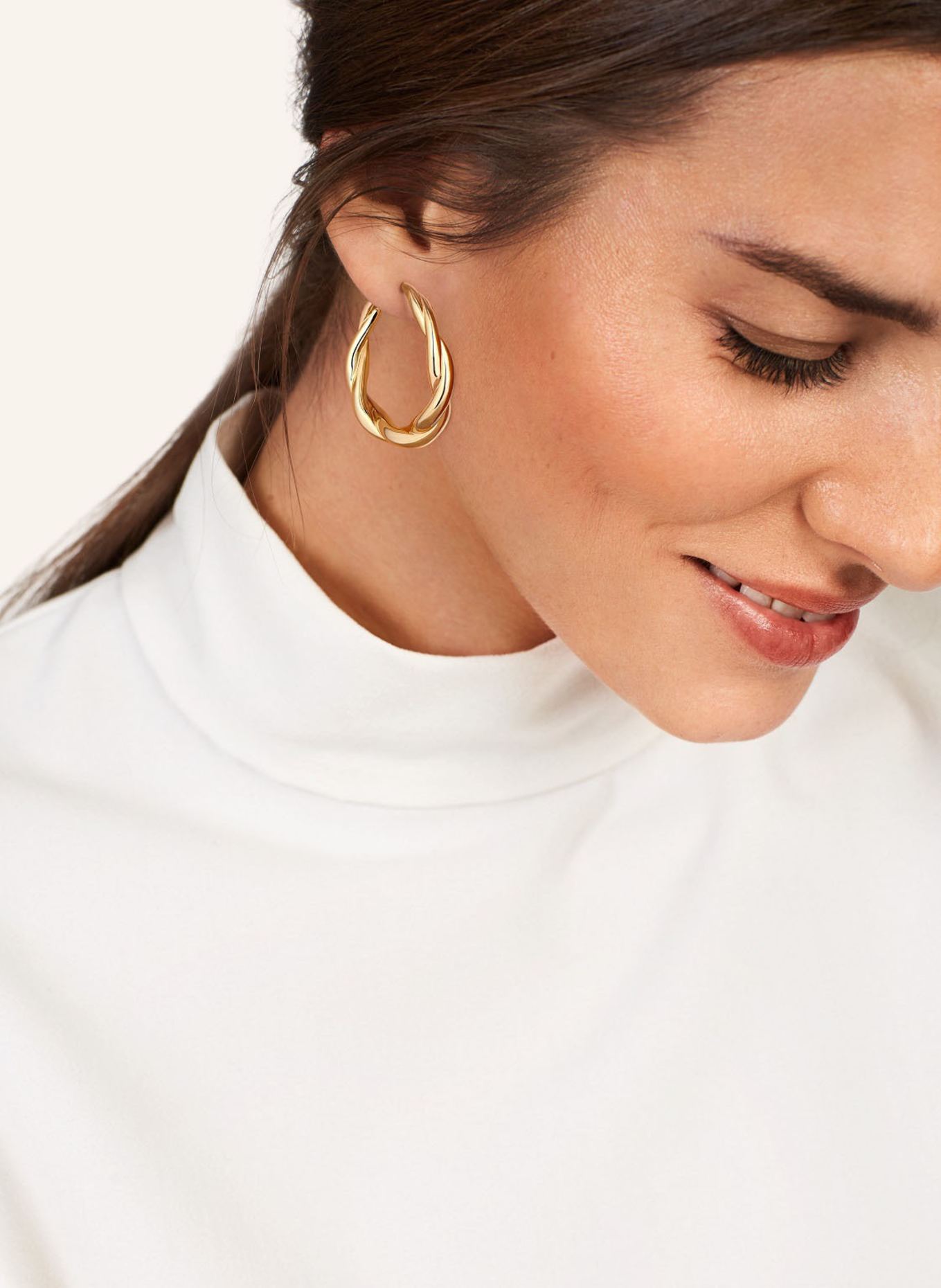 WEMPE Fine Jewelry Creole TWIST: GOLD