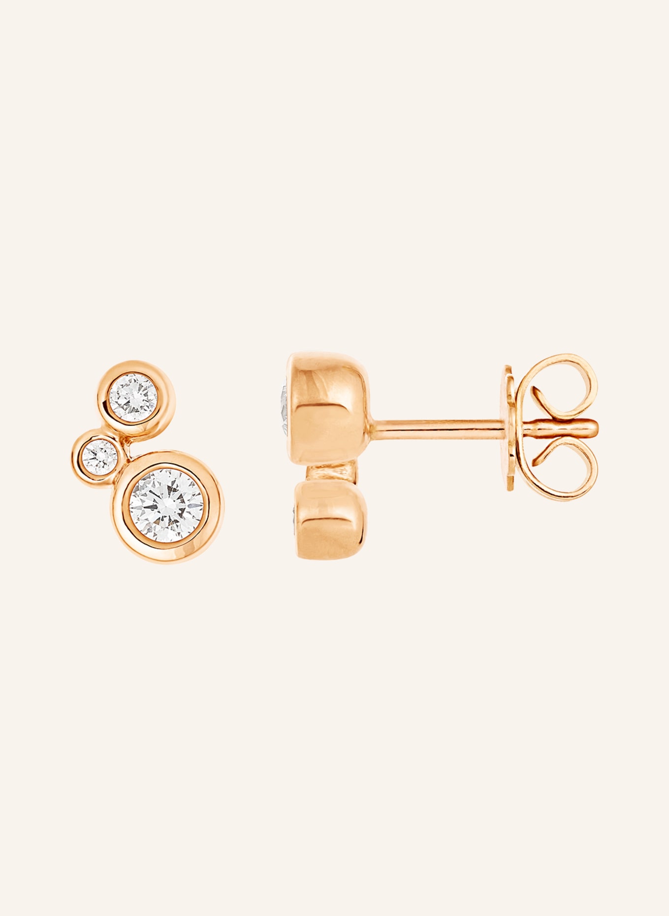 WEMPE Fine Jewelry Ohrstecker Minimalism: ROSÉGOLD