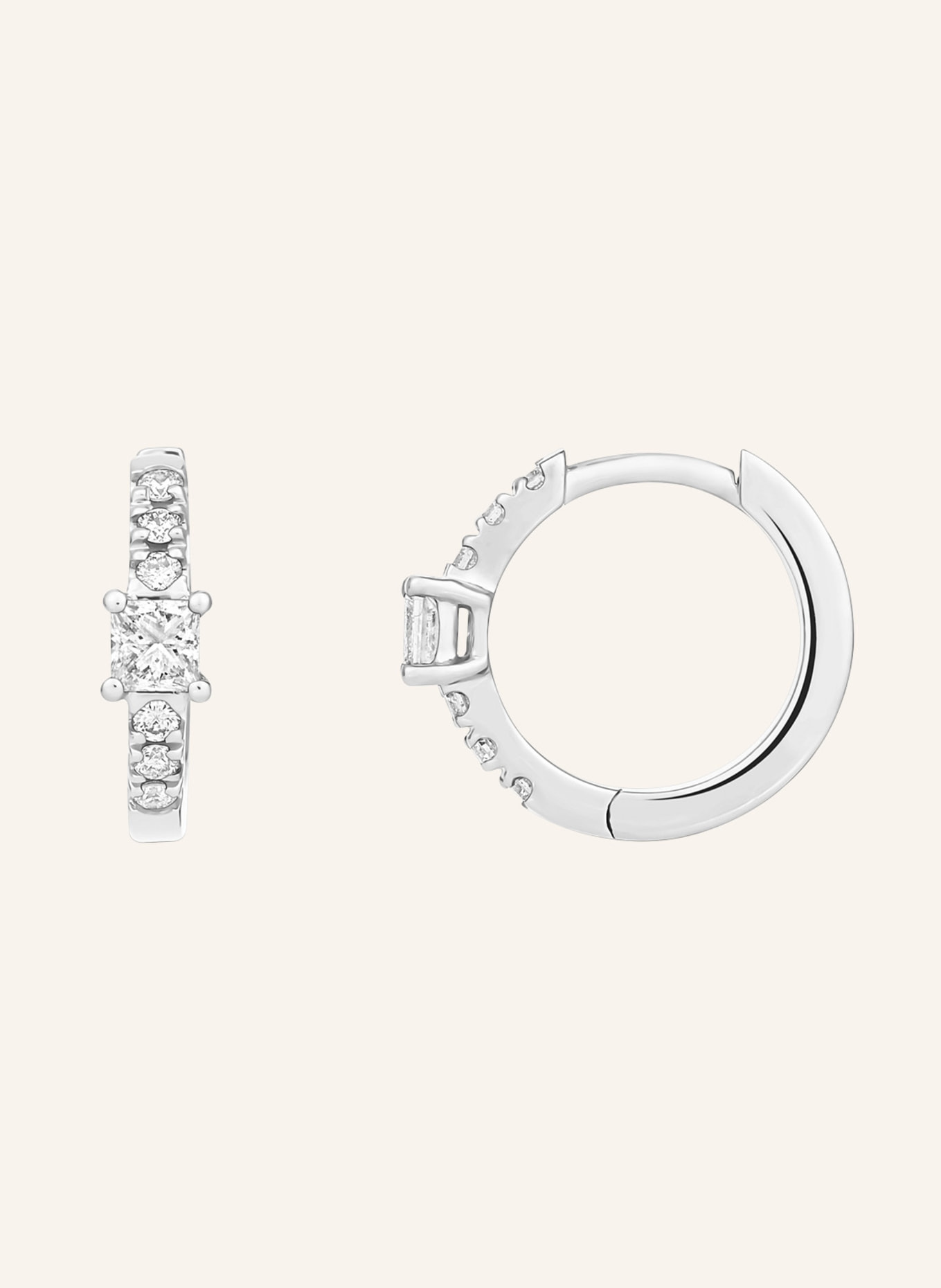 WEMPE Fine Jewelry Creole MINIMALISM: WEISSGOLD