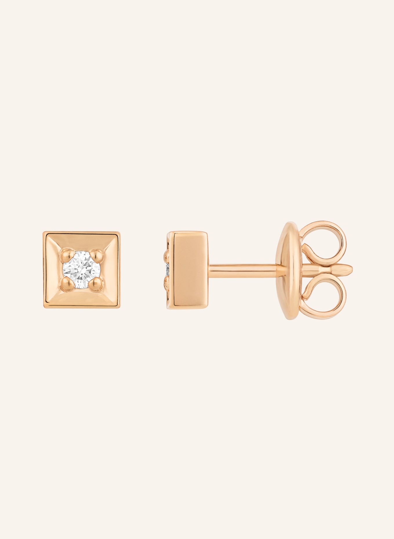 WEMPE Fine Jewelry Ohrstecker Minimalism: ROSÉGOLD