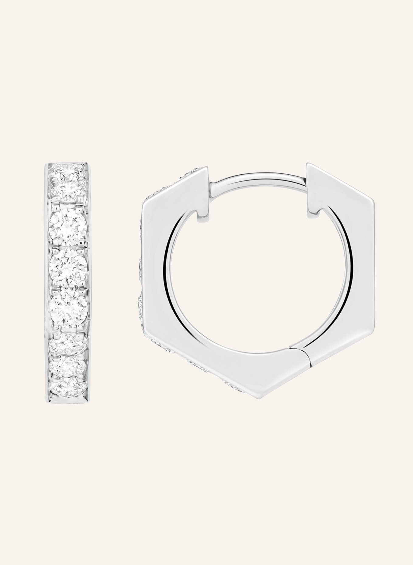 WEMPE Fine Jewelry Creole TWIST: WEISSGOLD