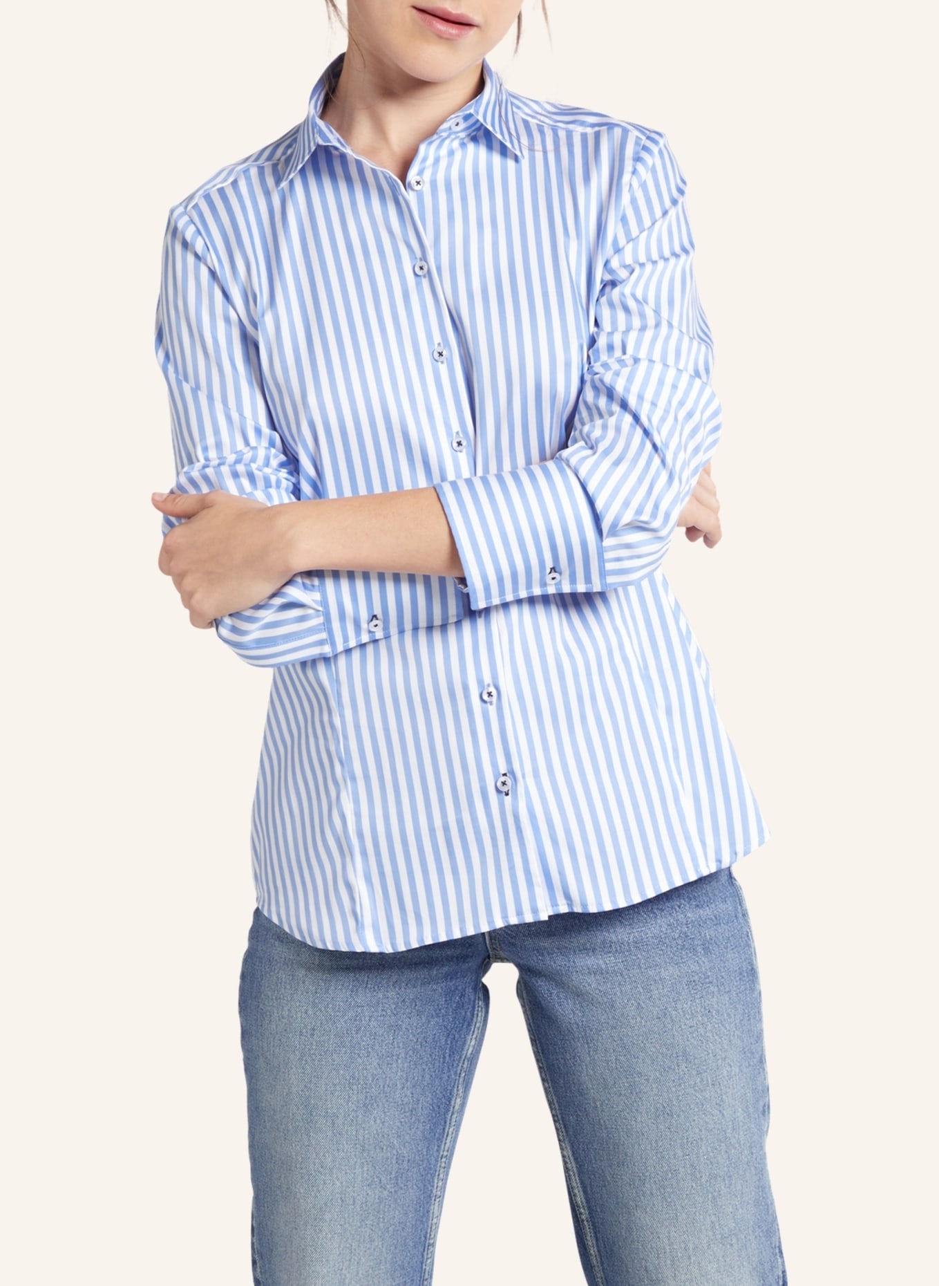 ETERNA Bluse REGULAR FIT, Farbe: HELLBLAU (Bild 4)