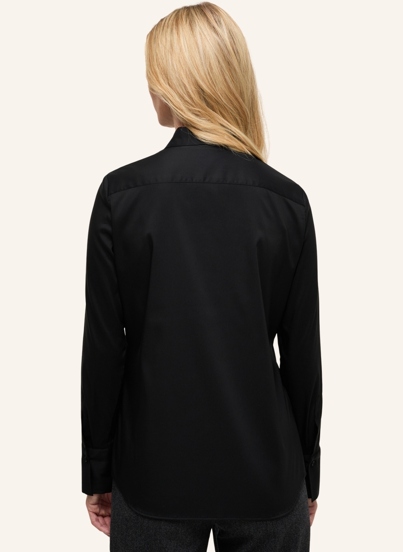 ETERNA Bluse FITTED in schwarz | Blusenkleider